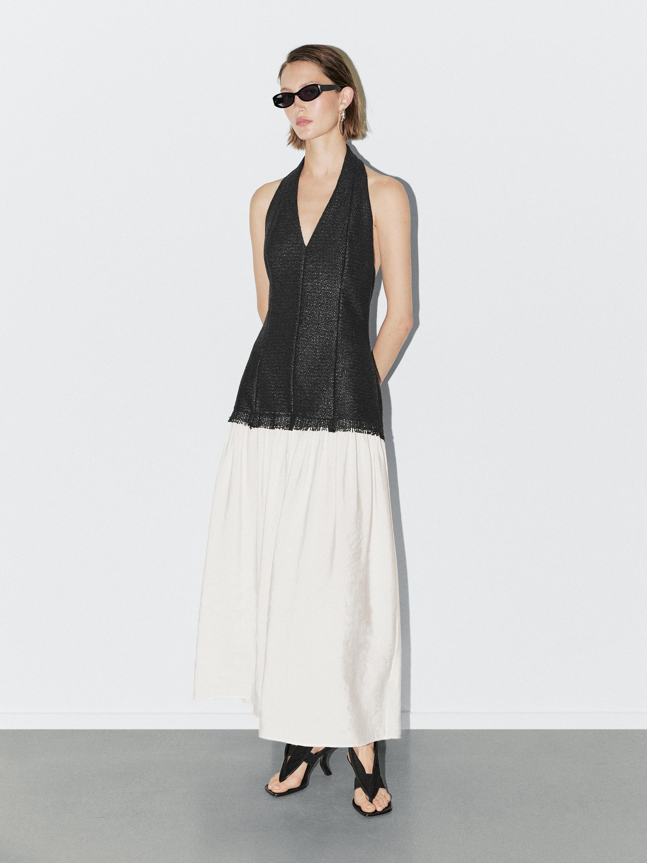 فستان طويل هالتر - STUDIO