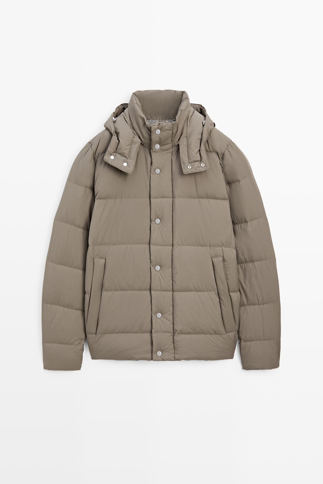 Hooded down jacket — MINK