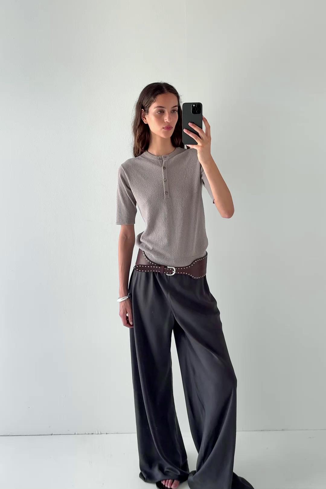 Nappa leather stud belt