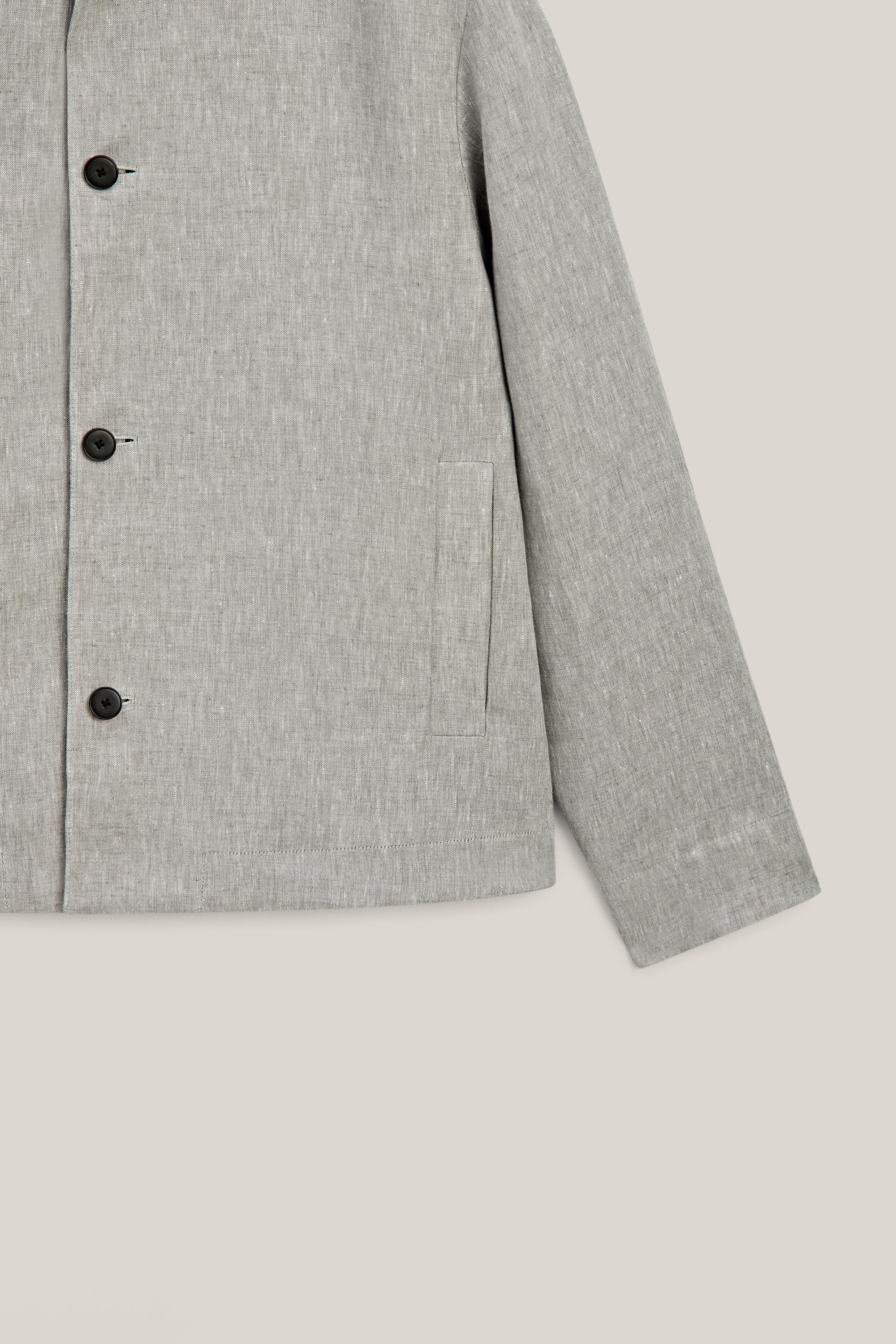 Total look linen bomber jacket - LIMITED EDITION — PEARL GREY