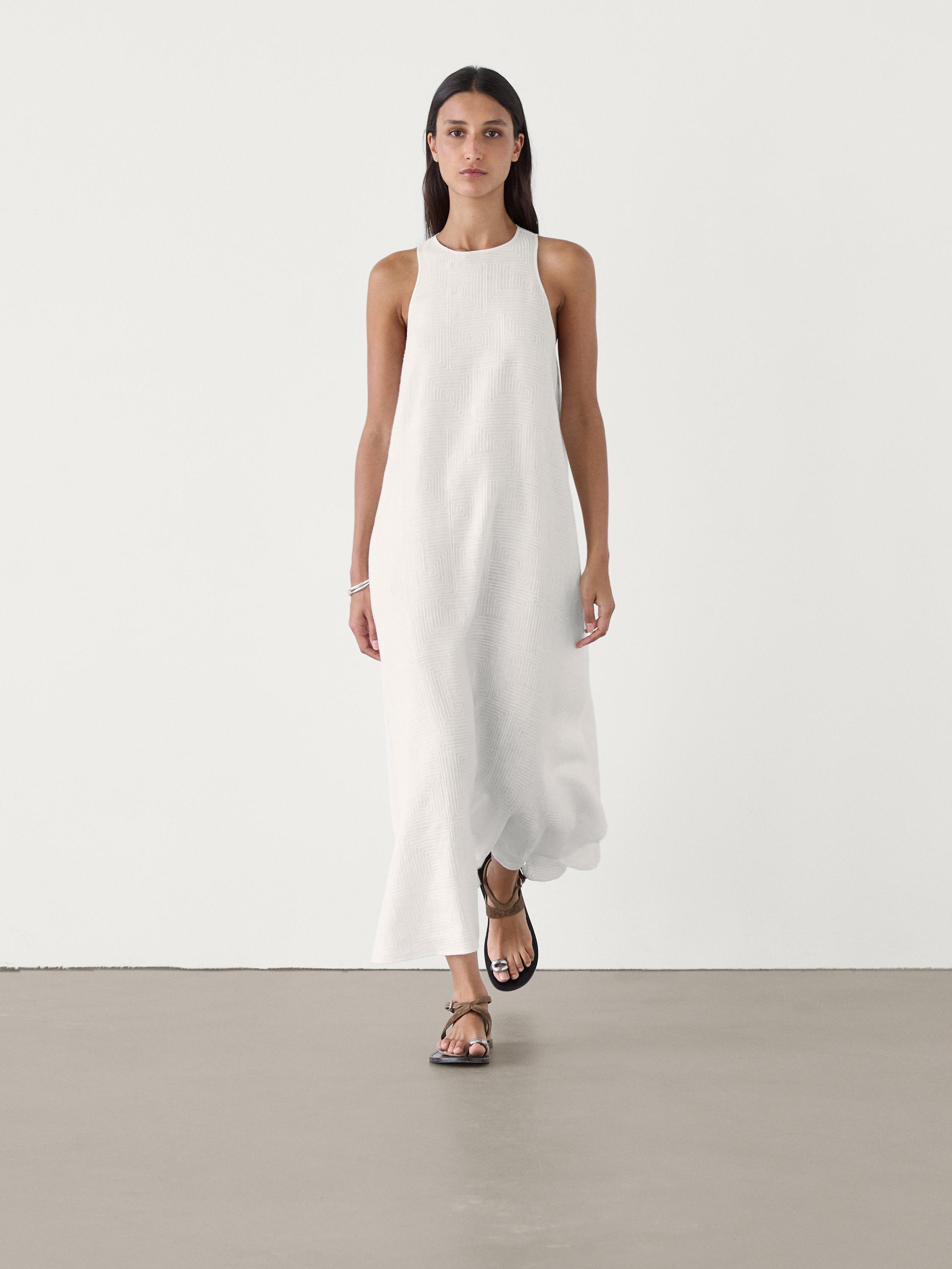 Massimo dutti robe blanche sale