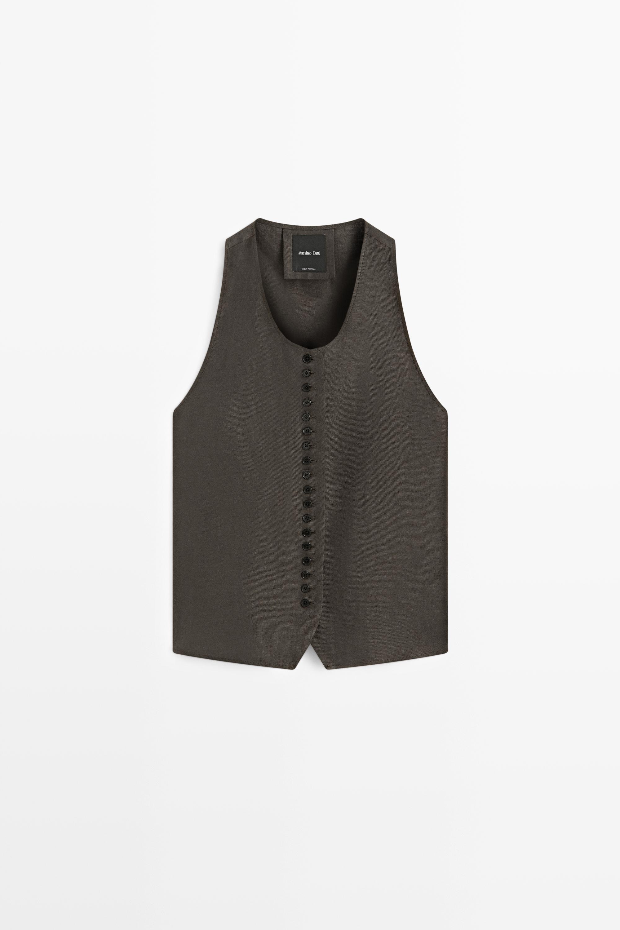 100% linen vest