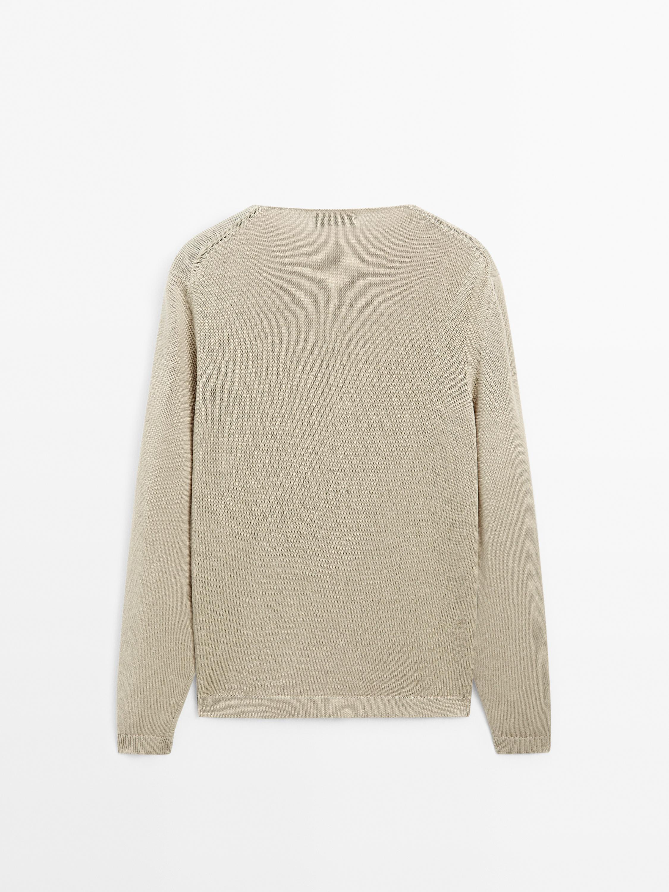 100% linen knit sweater