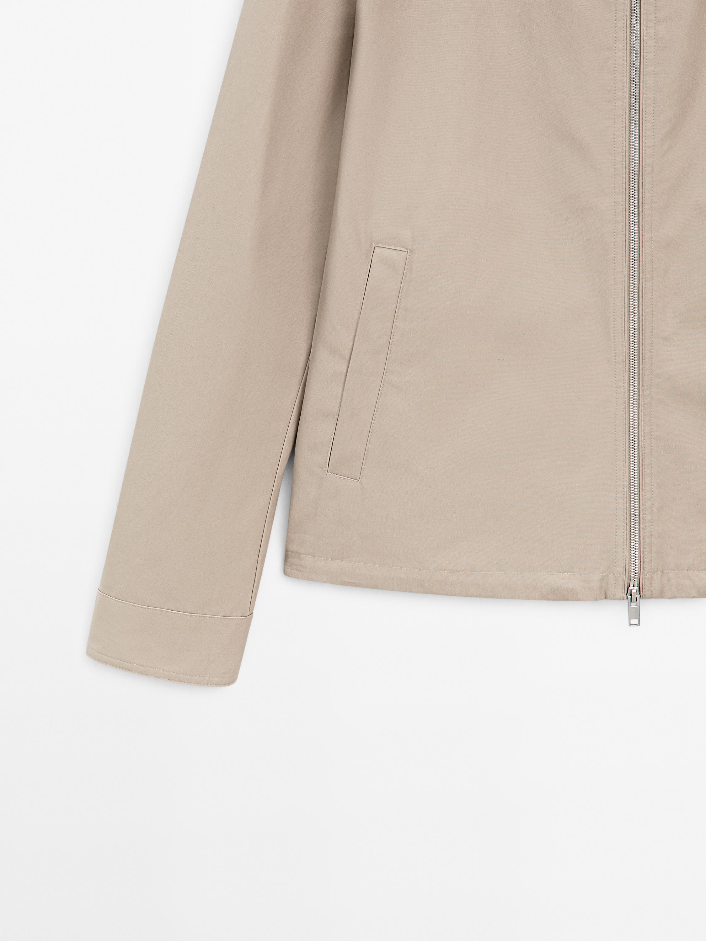 100% cotton zip-up jacket