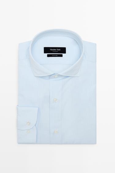 Slim fit gingham shirt — SKY BLUE 9