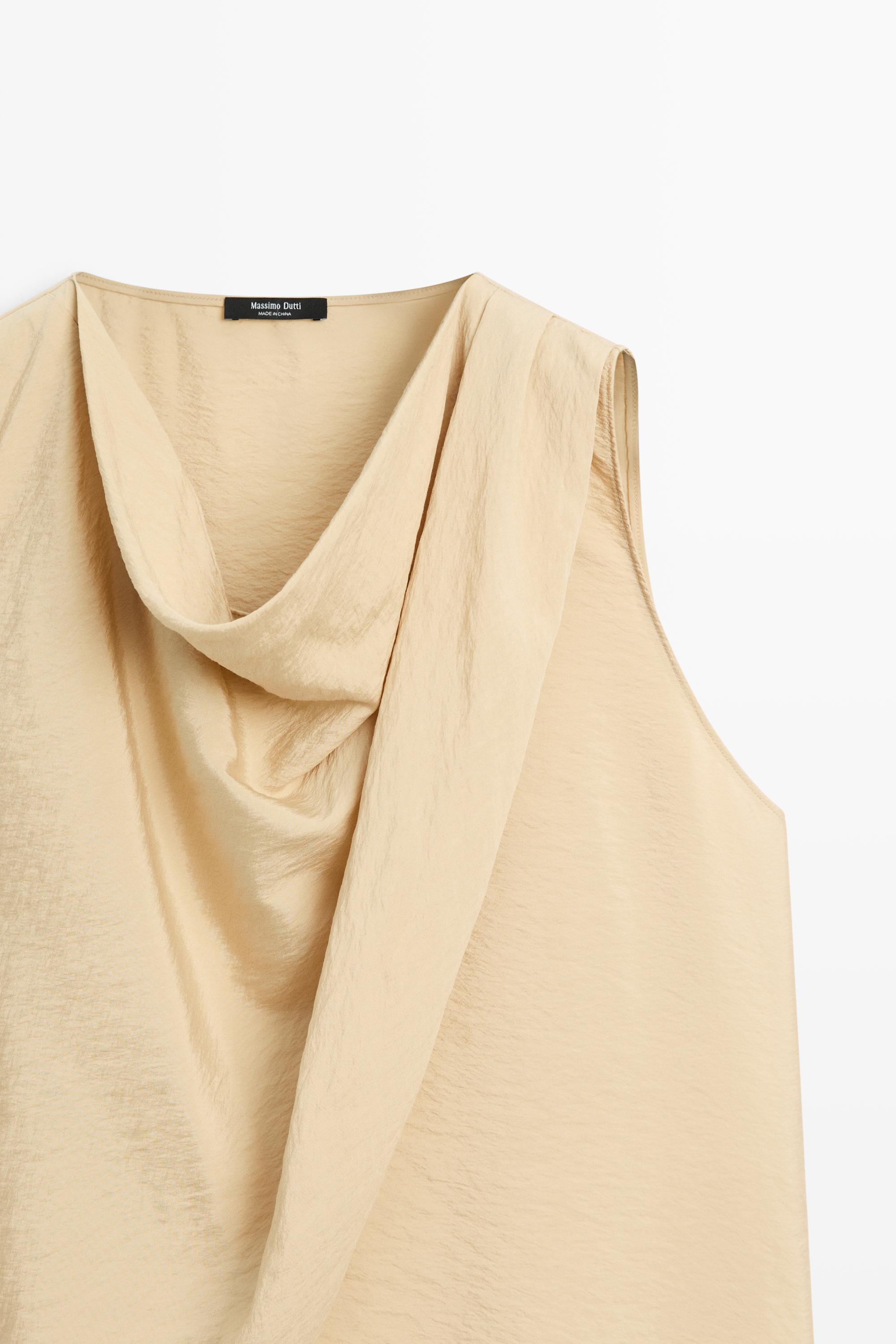 Massimo Dutti Drape detaylı dökümlü üst