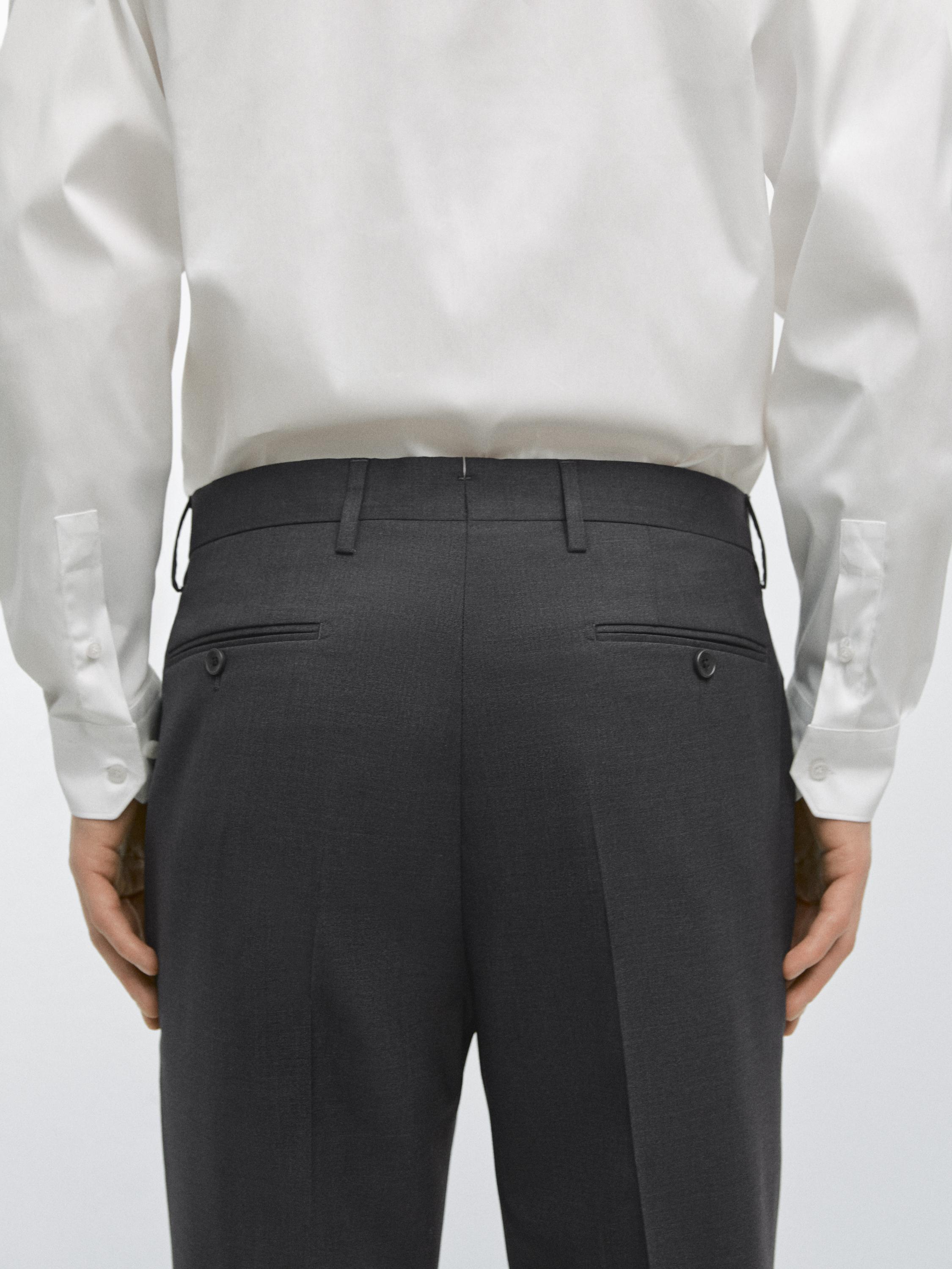 Cold wool suit trousers — CHARCOAL