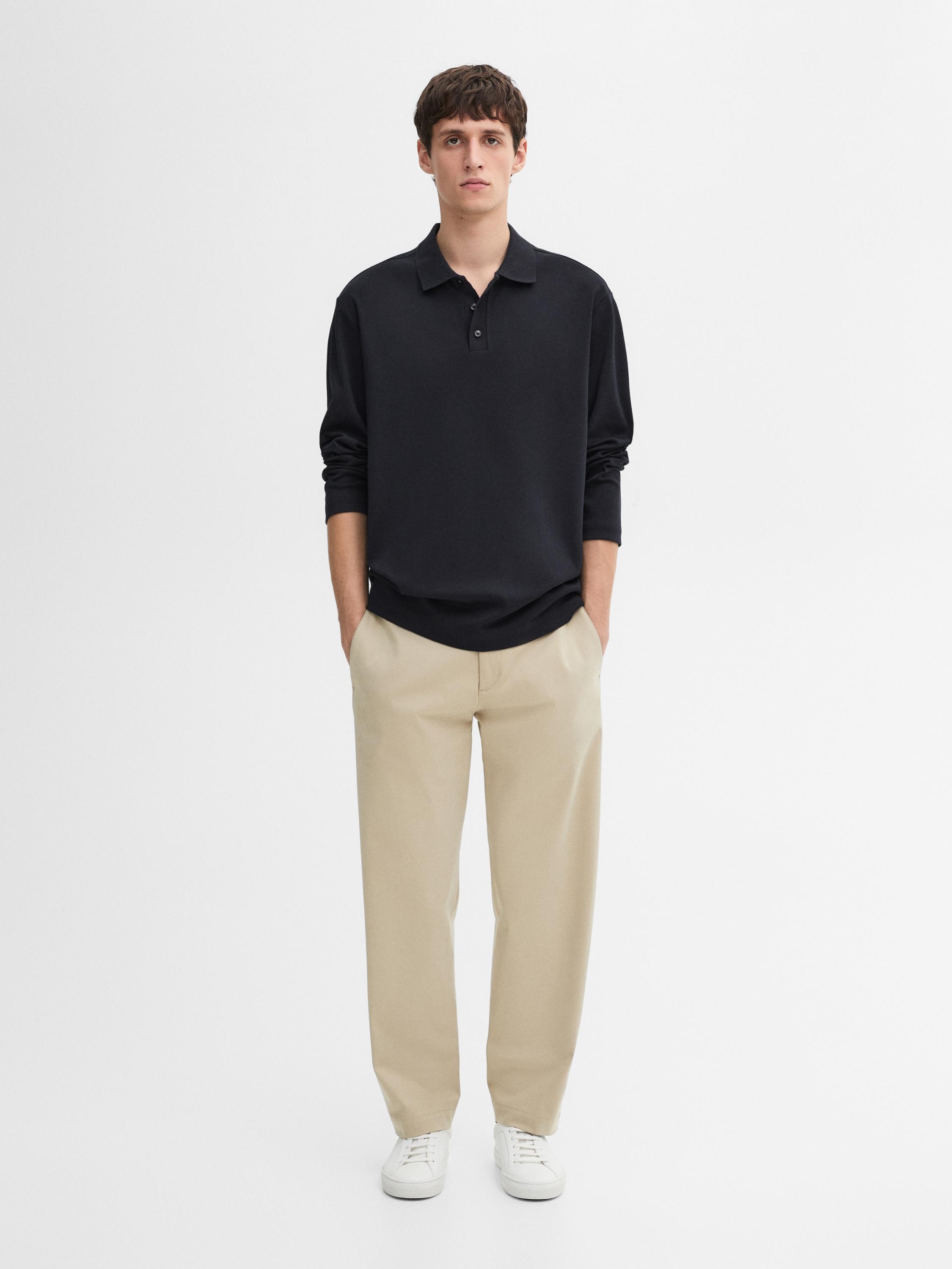 Cotton polo knit jumper