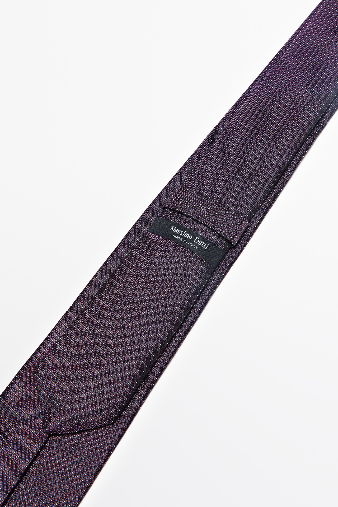 100% silk micro-polka dot tie — BURGUNDY