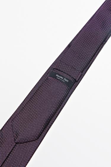 100% silk micro-polka dot tie — BURGUNDY 3