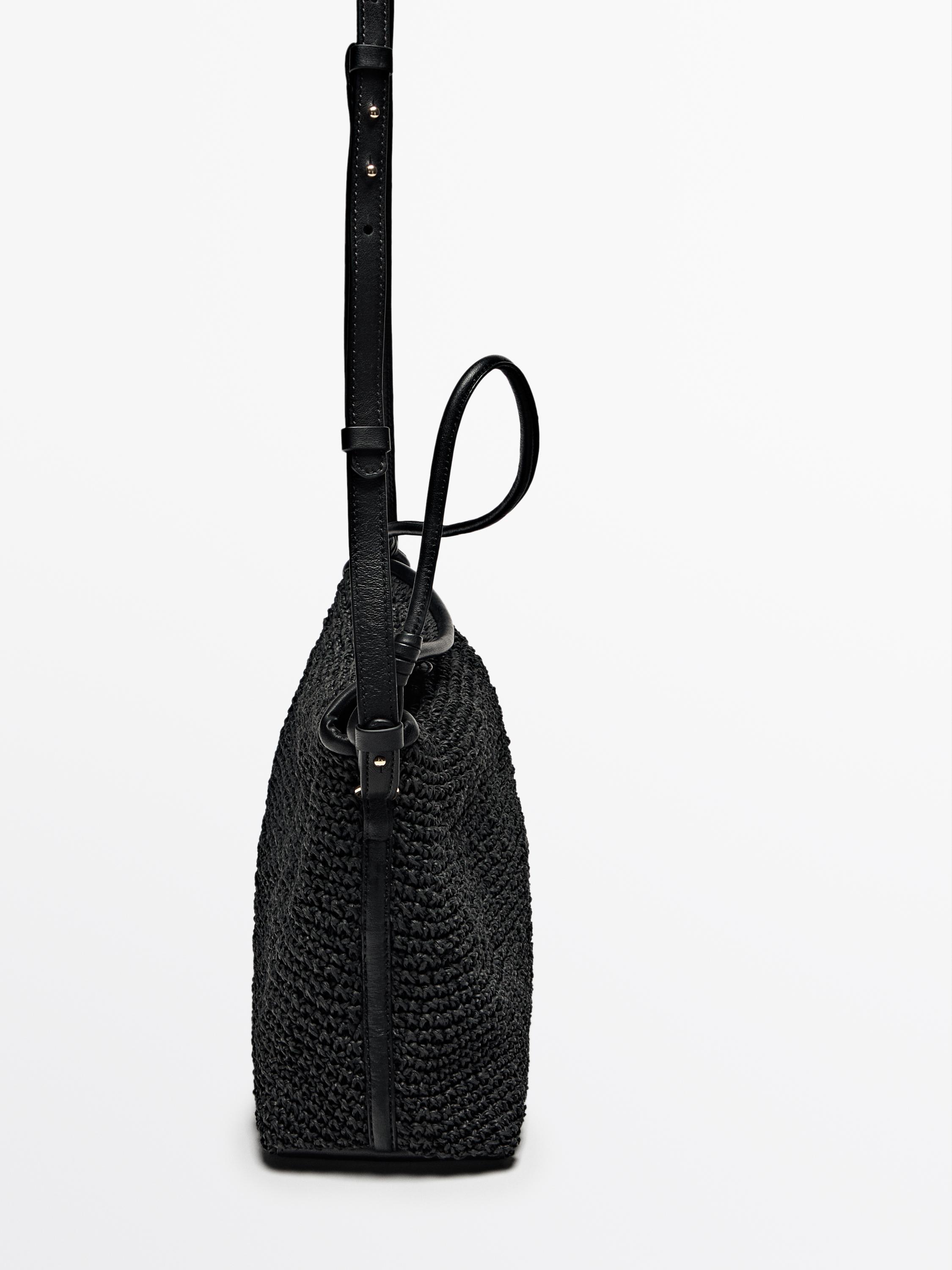 Sac satchel en papier tressé