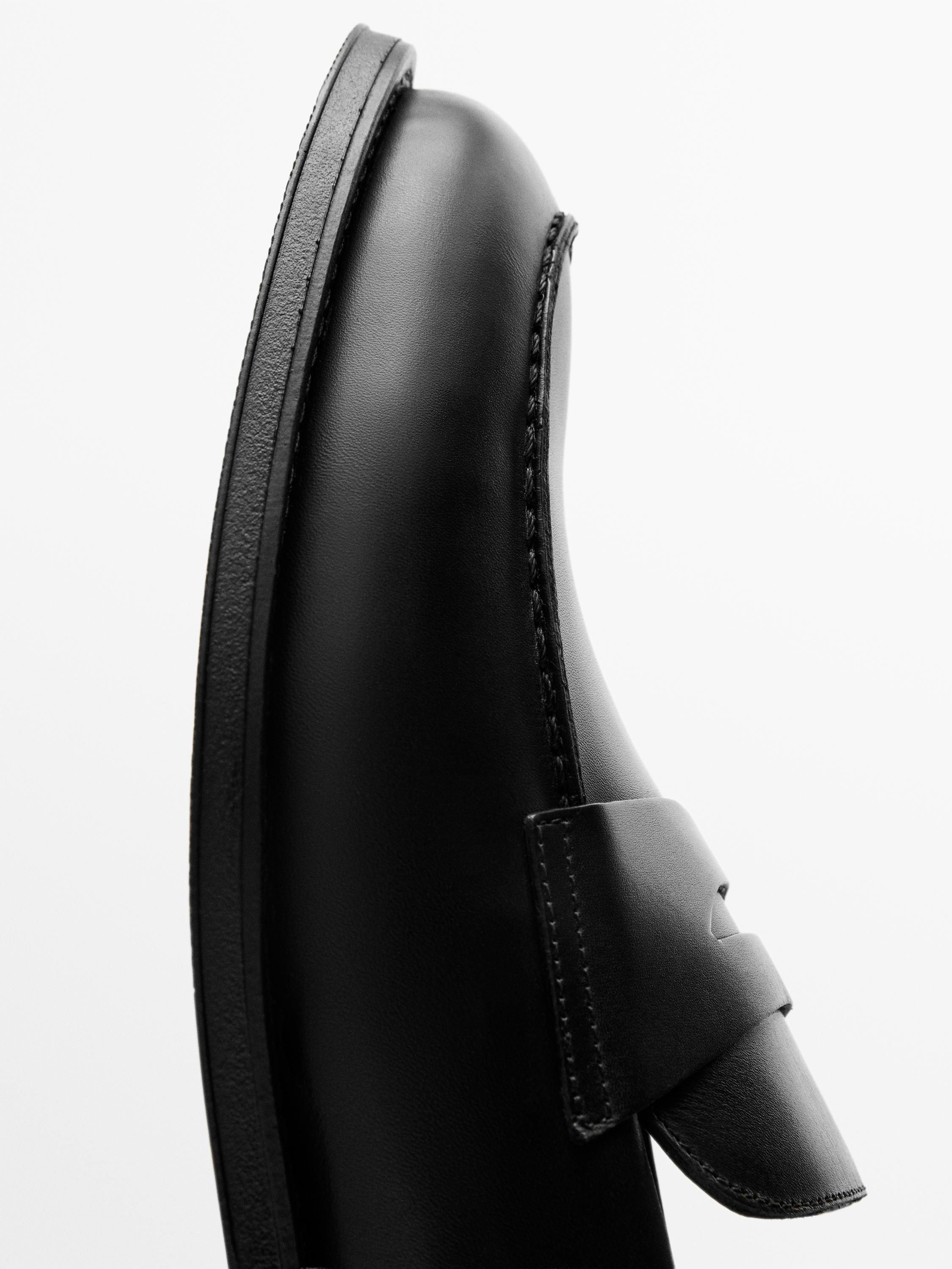 Smart leather loafers — BLACK