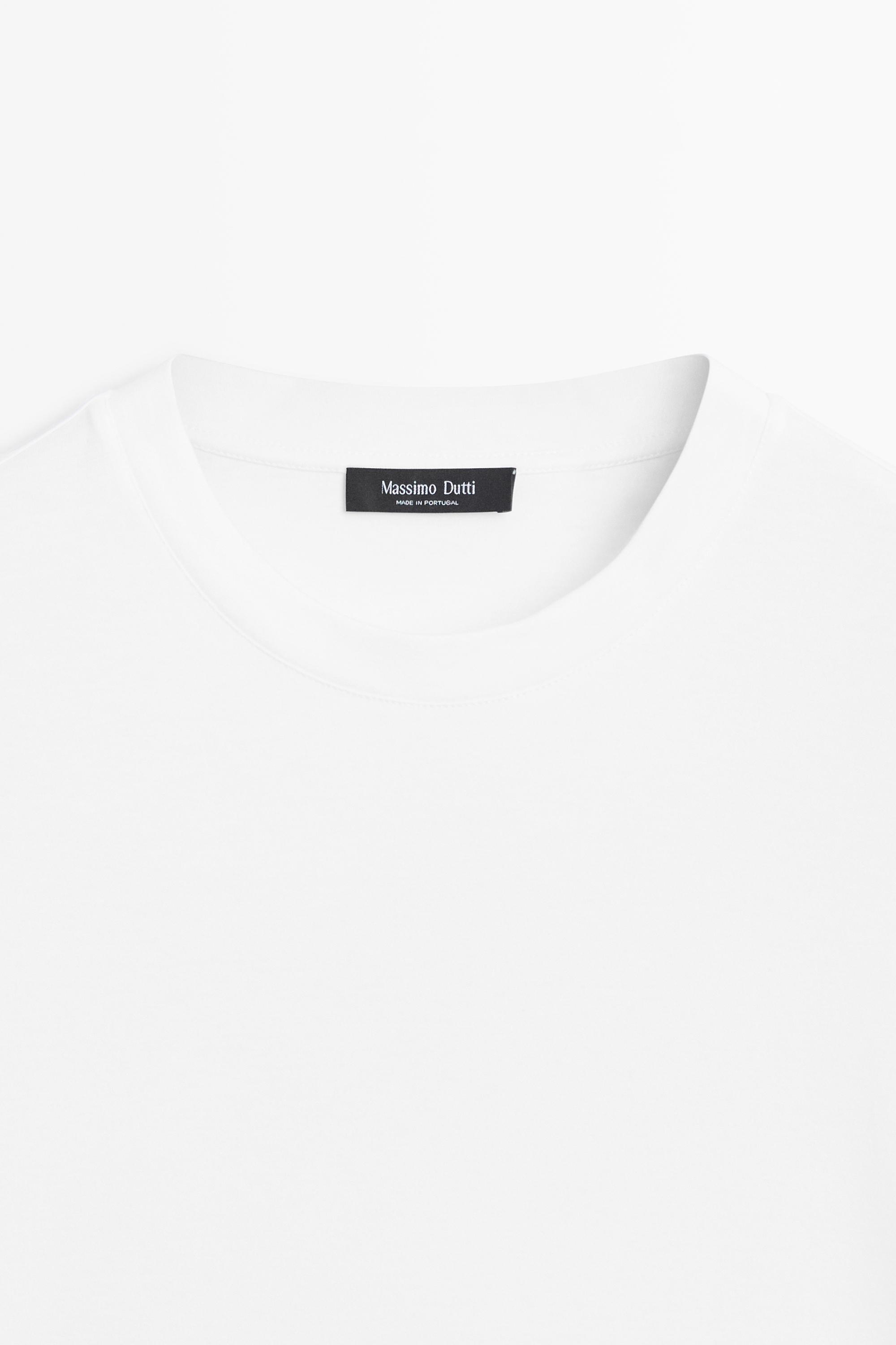 100% cotton short-sleeve T-shirt — WHITE