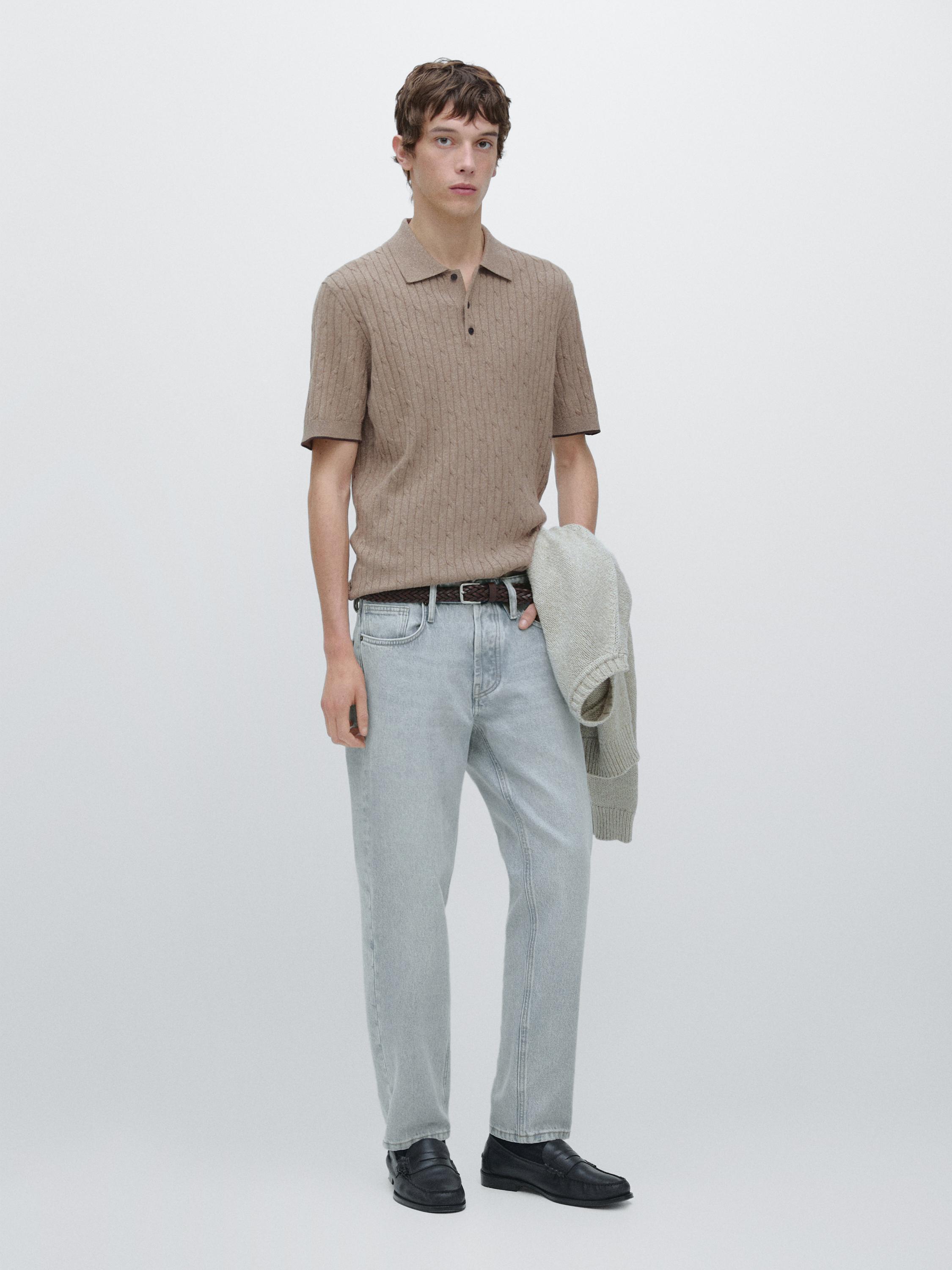 Cropped slim fit jeans