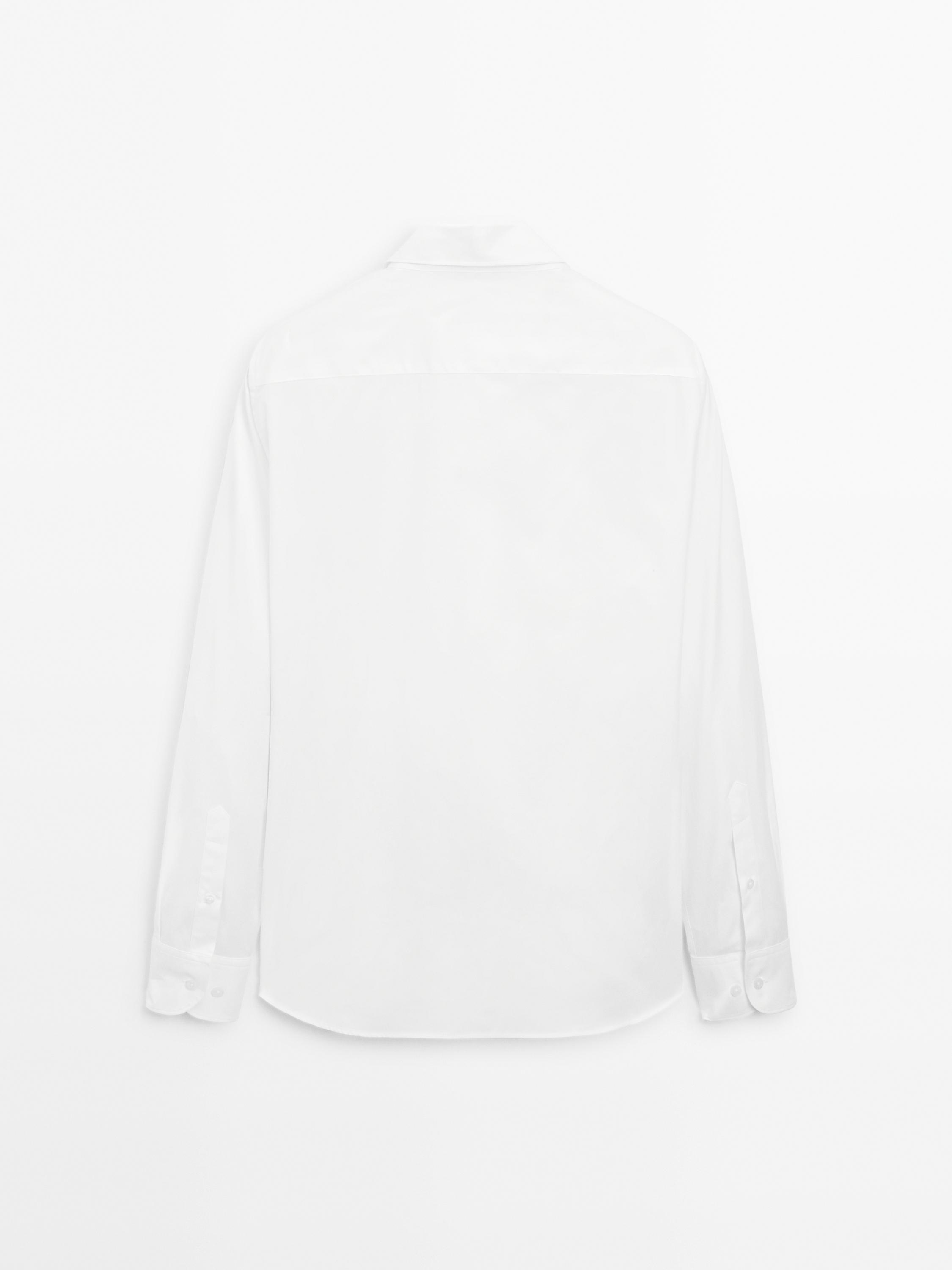 Regular fit 100% cotton twill shirt