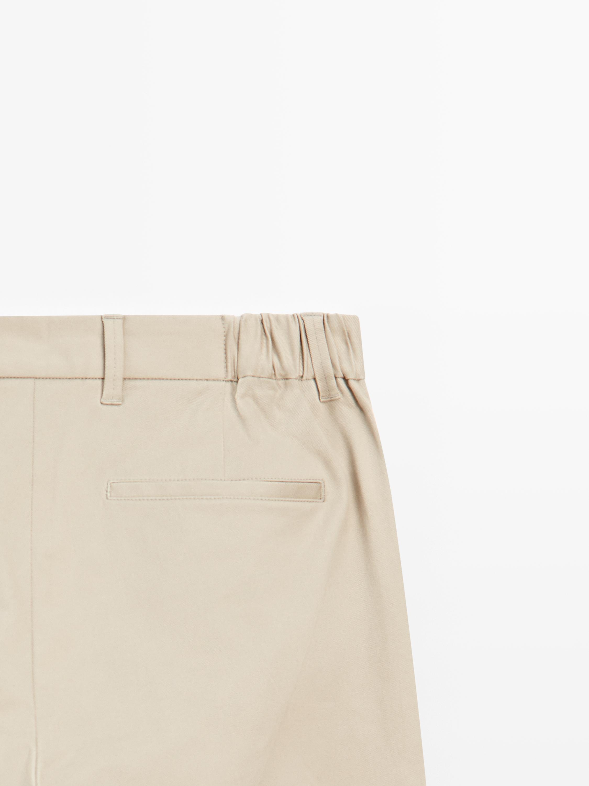 Pantalón tapered fit mezcla algodón