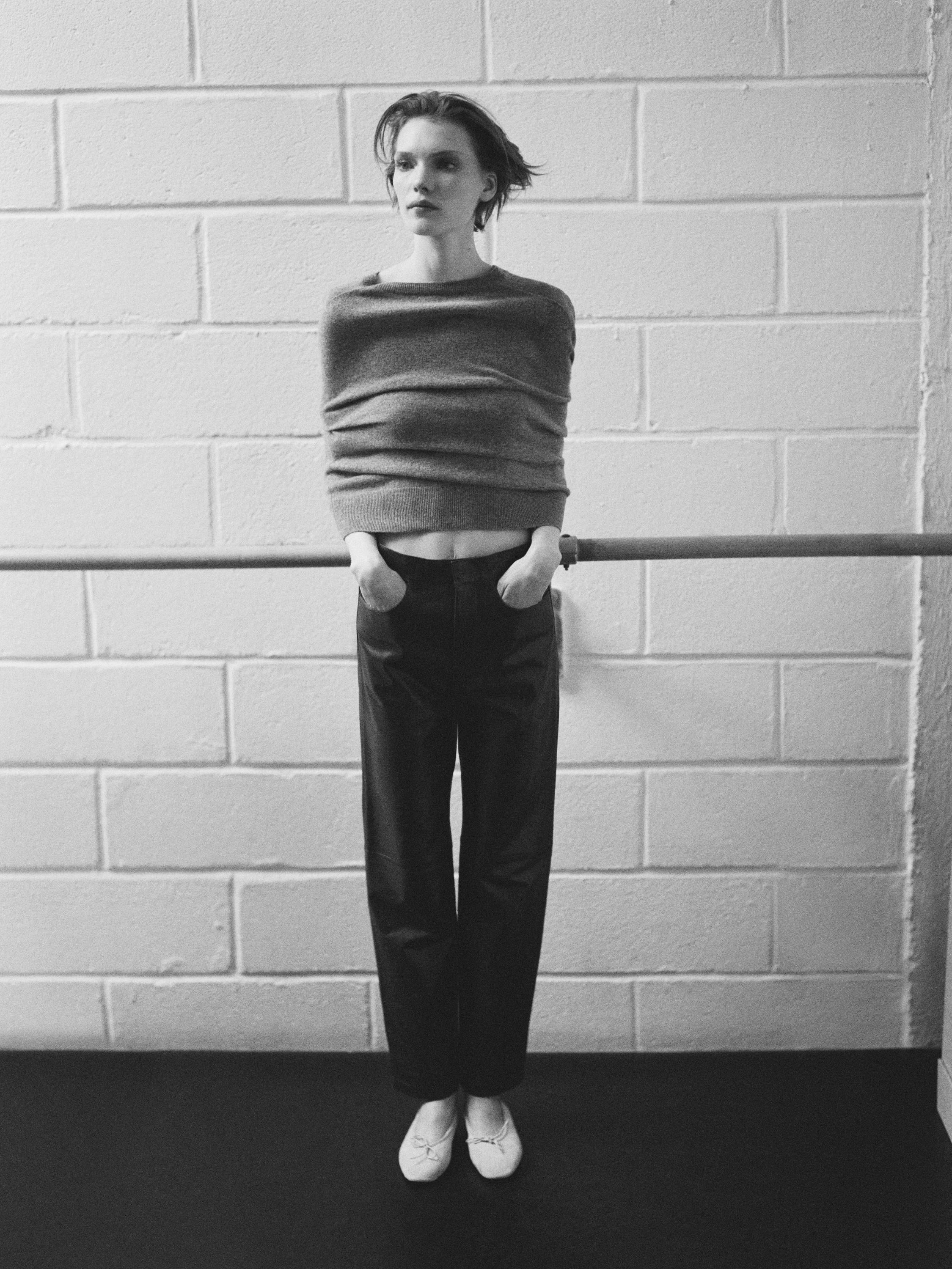 Nappa leather trousers