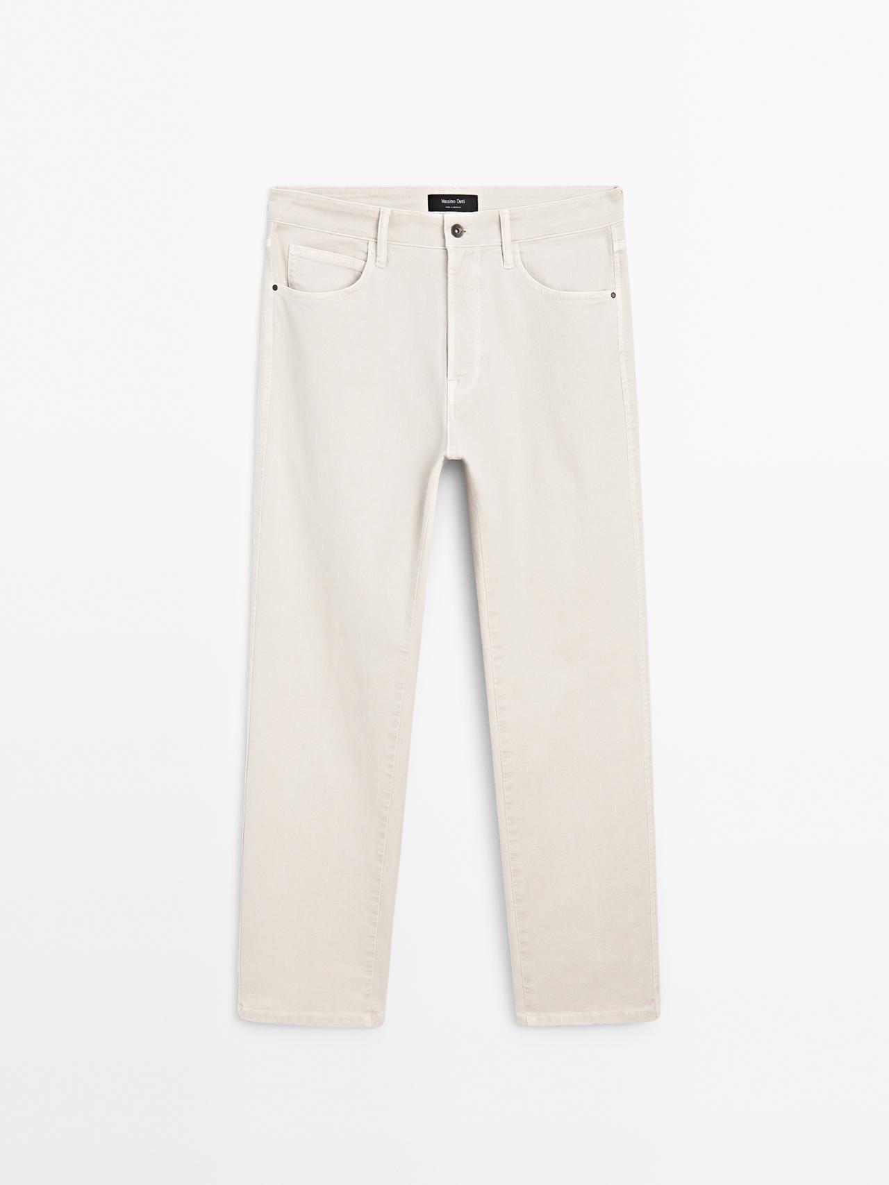 Massimo Dutti - Heren - Toelopende Jeans - Antracietgrijs - 34