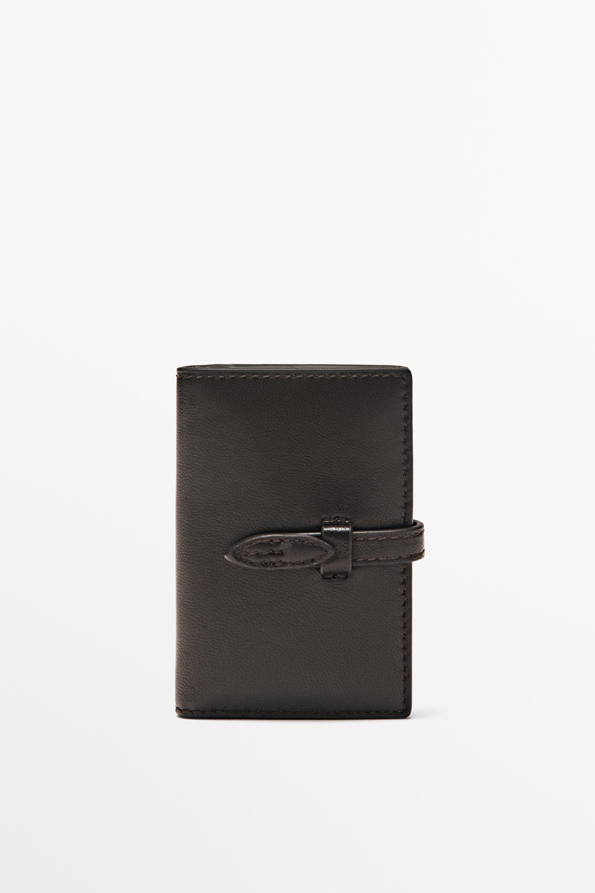 Nappa leather wallet — BROWN
