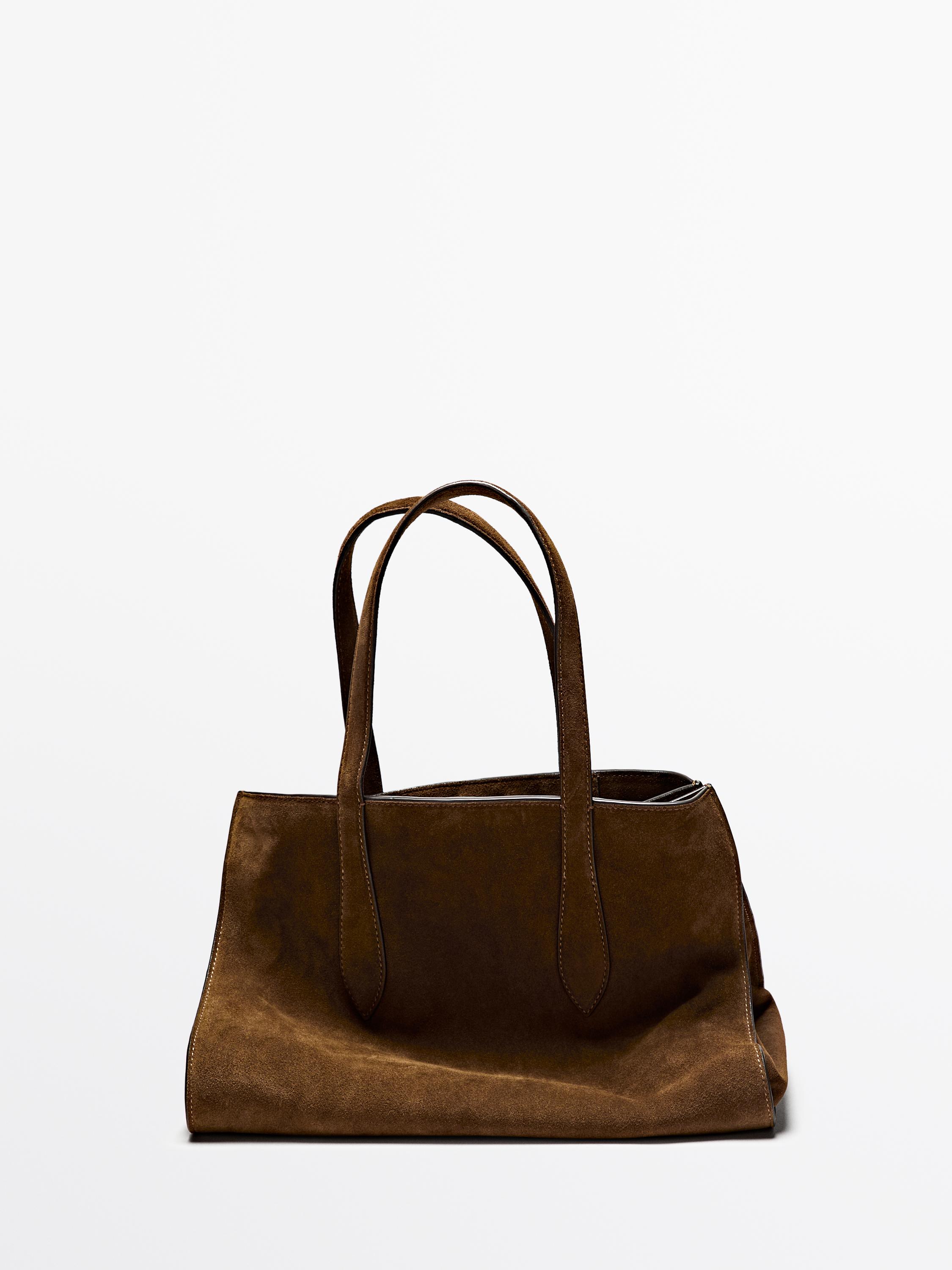 Split suede medium icon bag