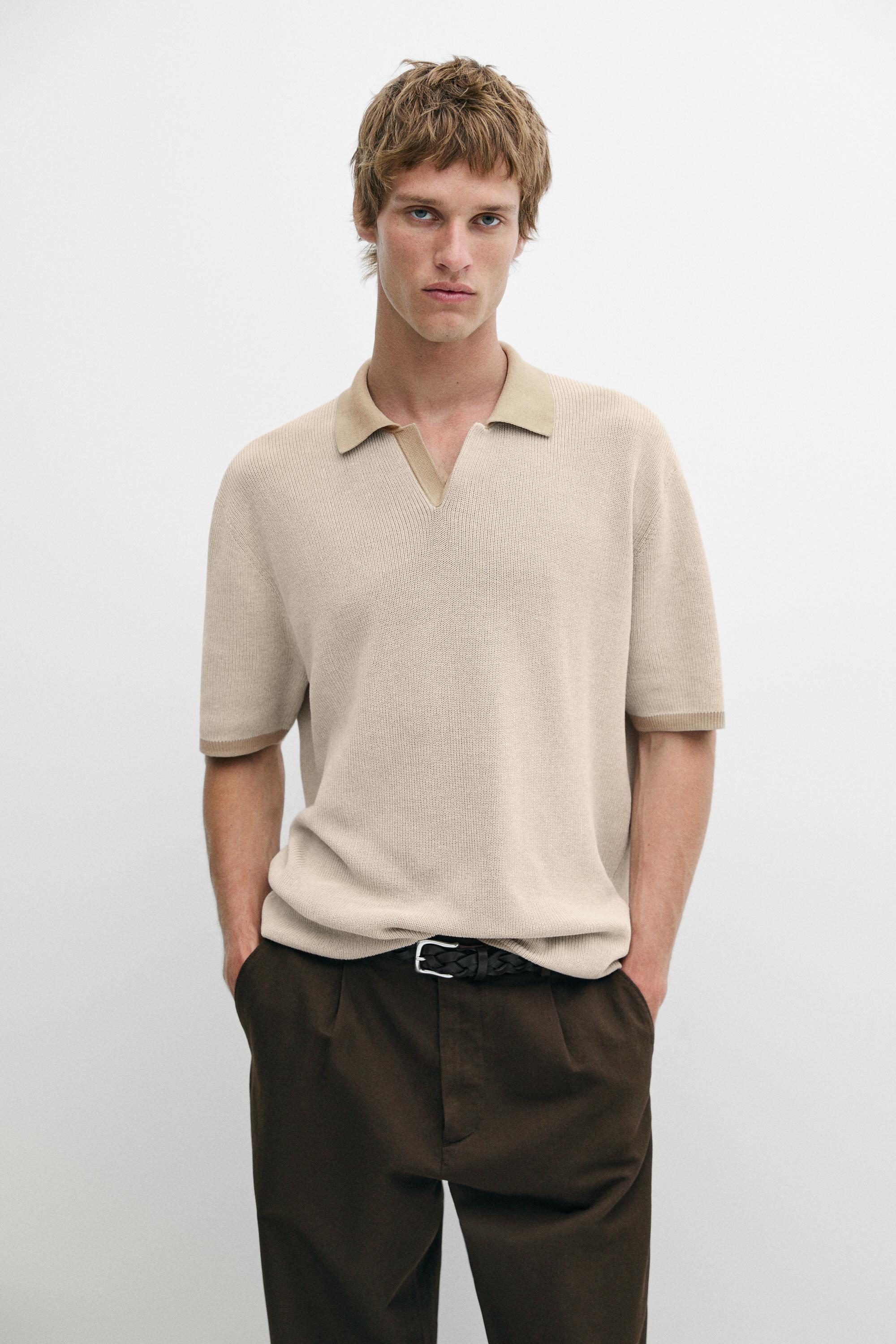 100% Cotton knit polo sweater