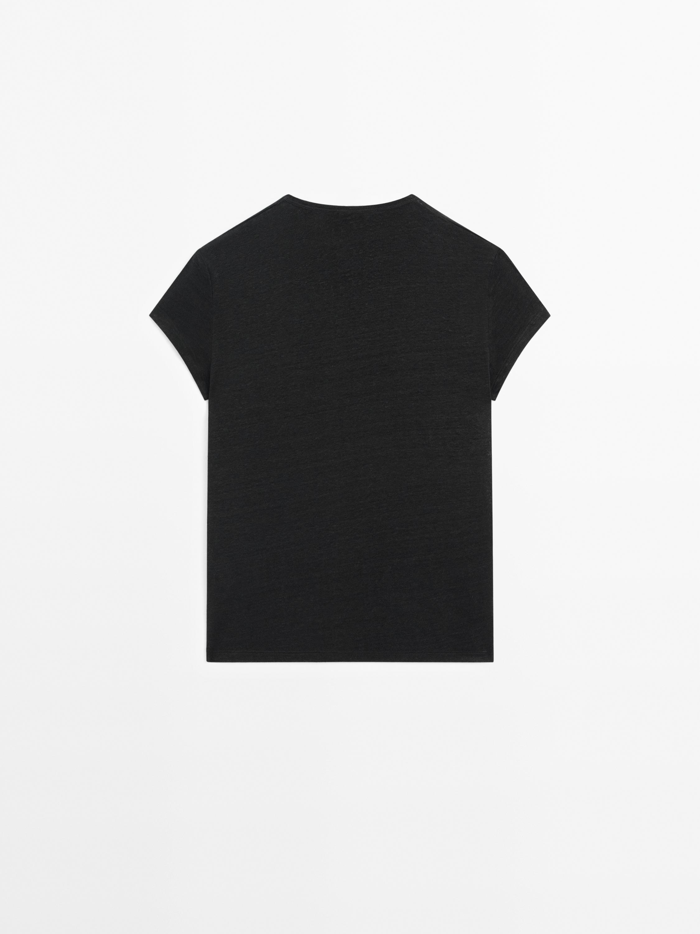 100% linen short sleeve T-shirt