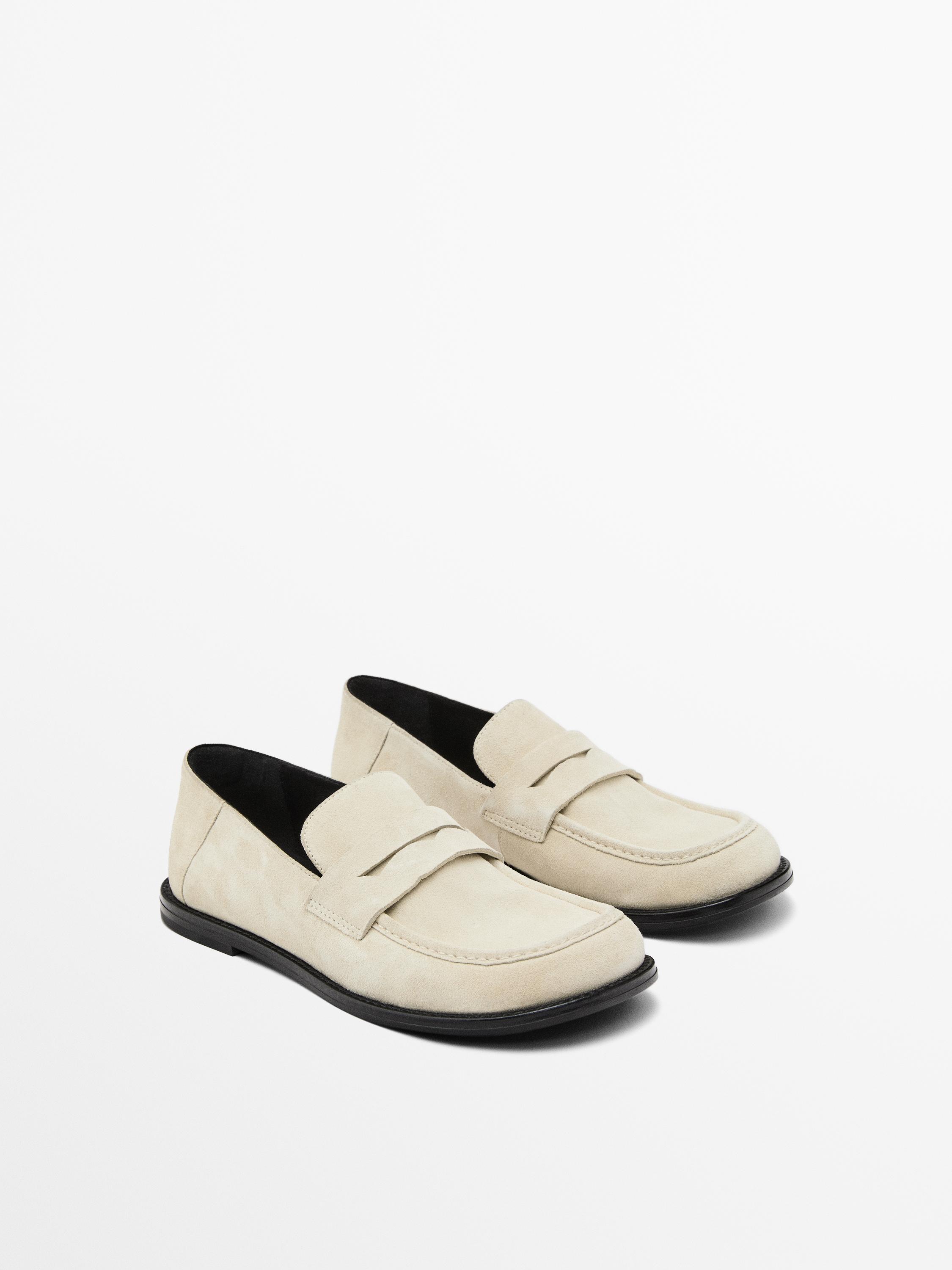 Mocassins croûte de cuir