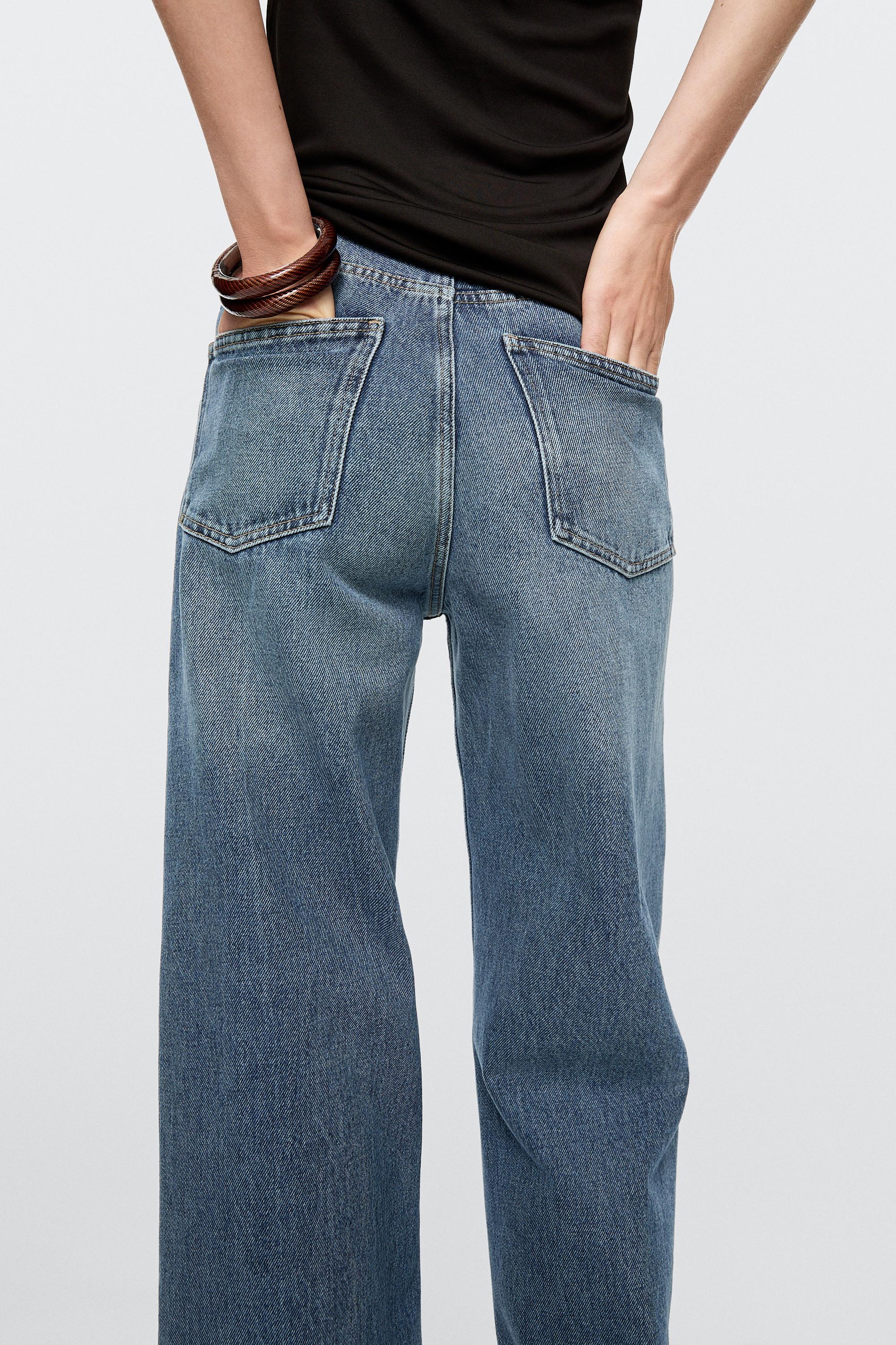 Mid-rise bell bottom jeans — MEDIUM BLUE