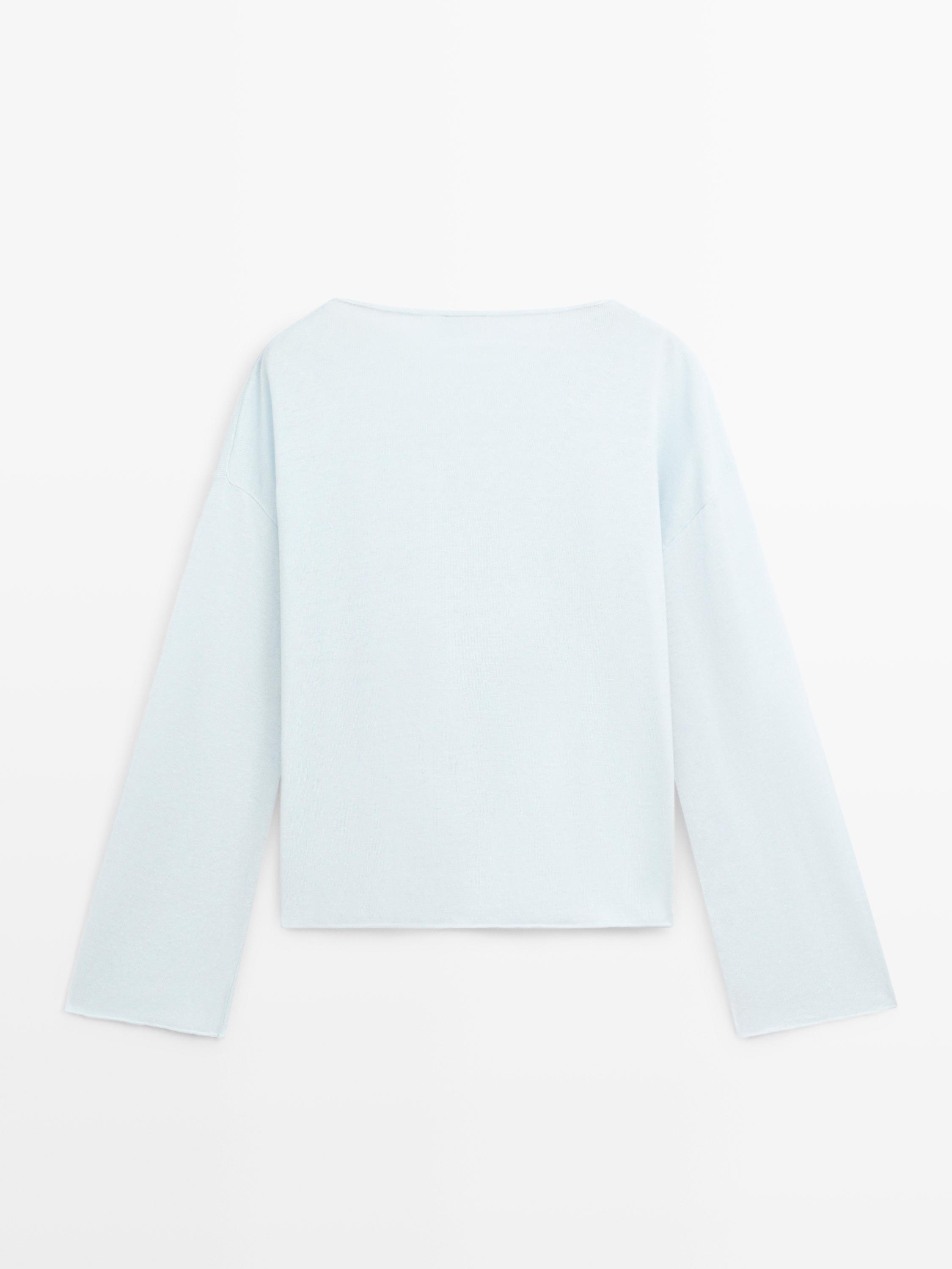 Keten geniş yaka triko kazak