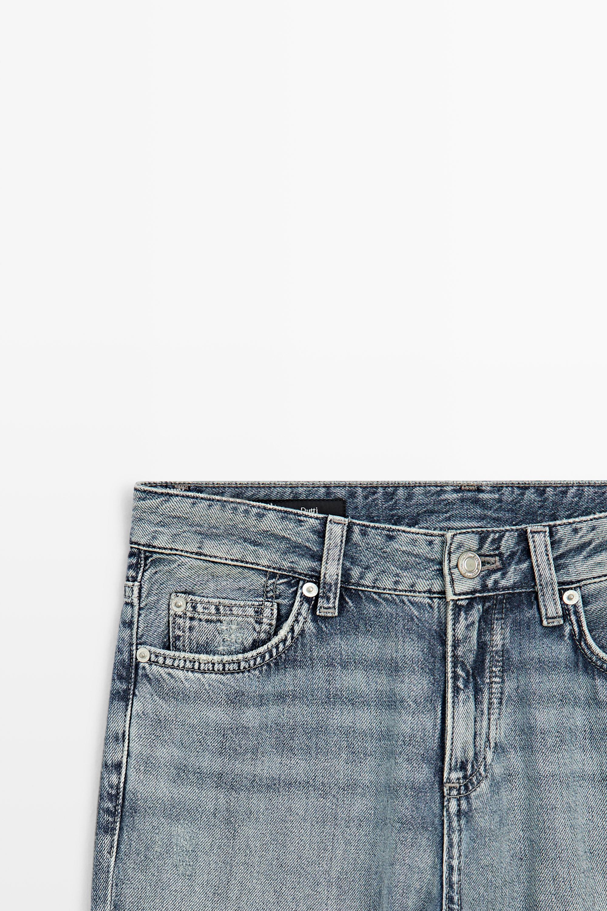 Low-rise straight-leg jeans — MEDIUM BLUE