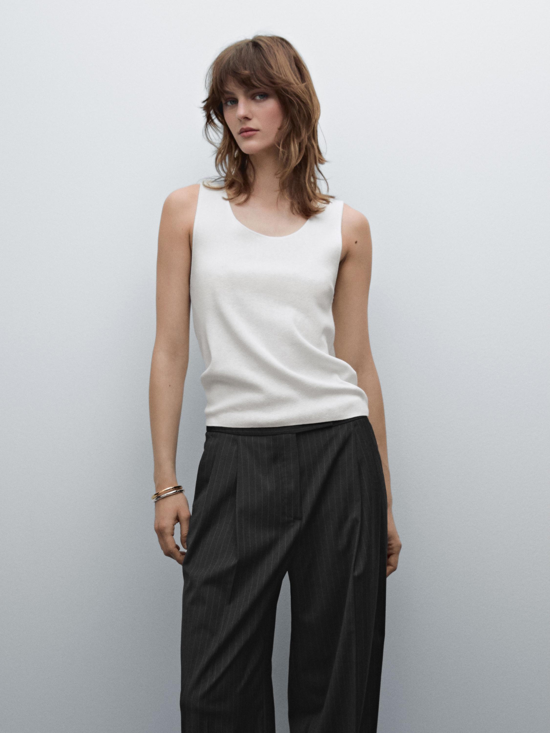 Top punto mezcla algodón