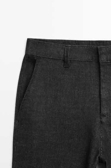 Mid-waist cropped flare fit jeans — BLACK 4
