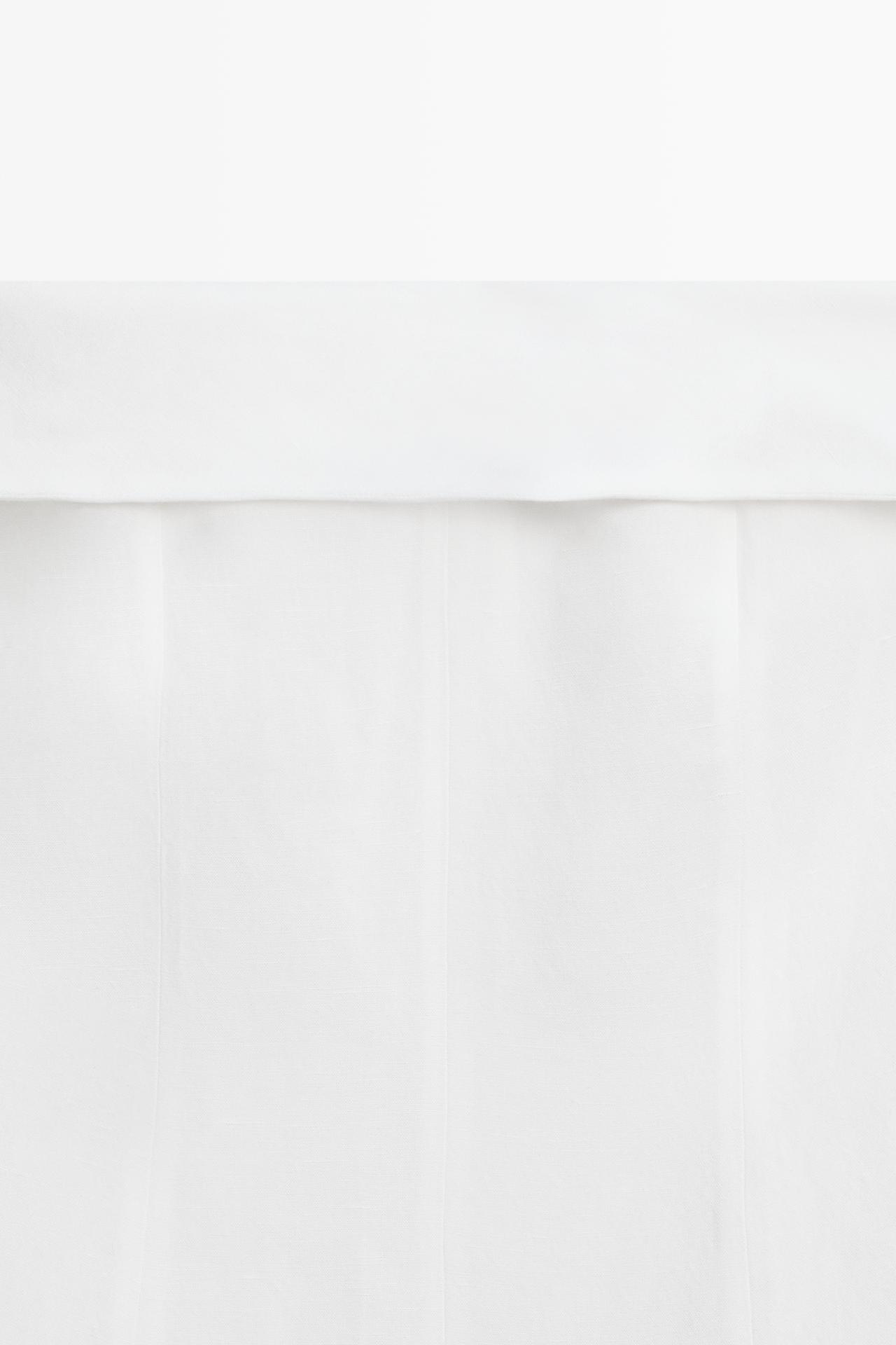 Linen strapless midi dress — WHITE