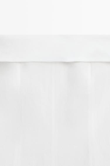 Linen strapless midi dress — WHITE 8