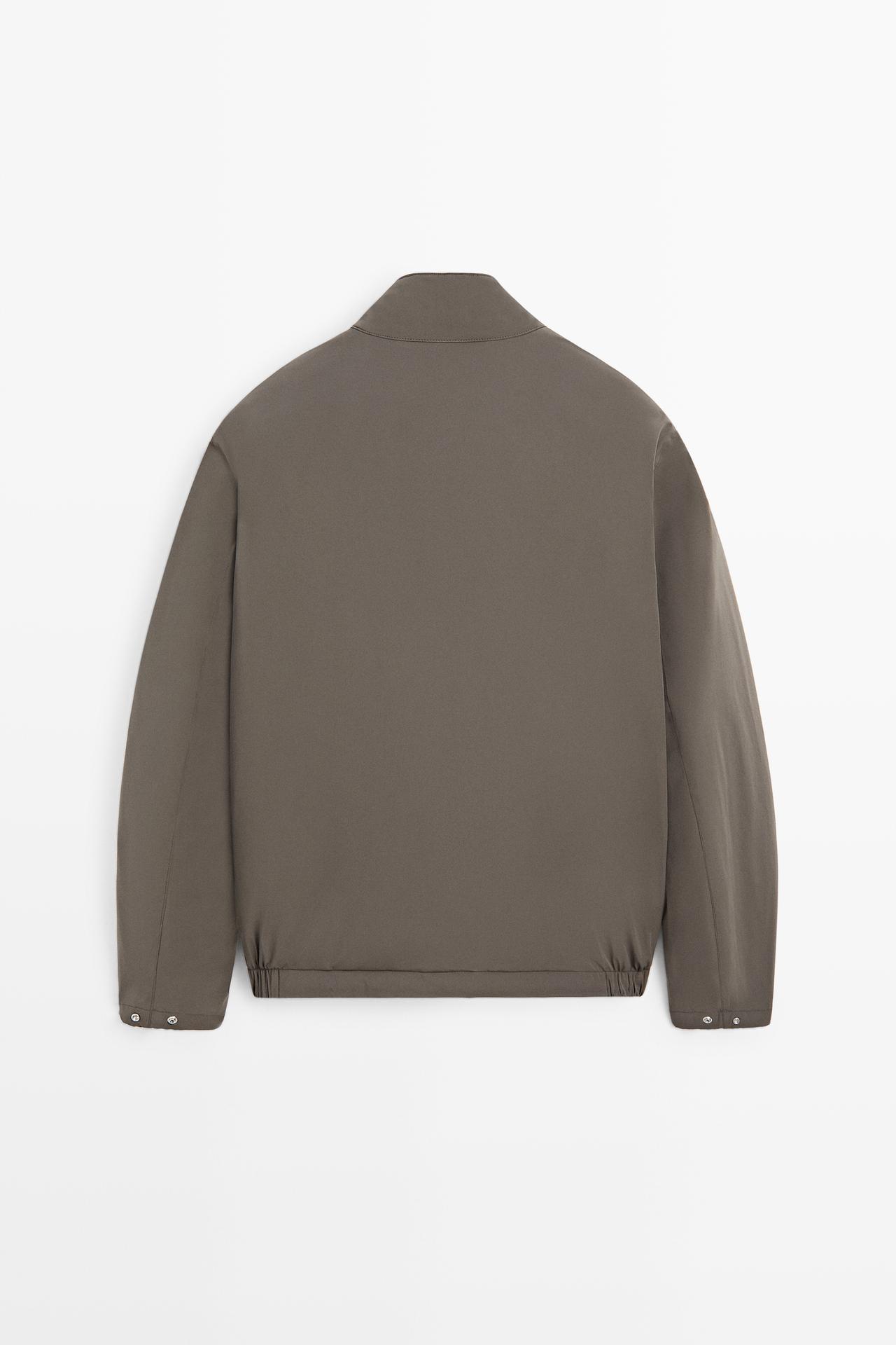 Lightweight quilted down bomber jacket — KHAKI