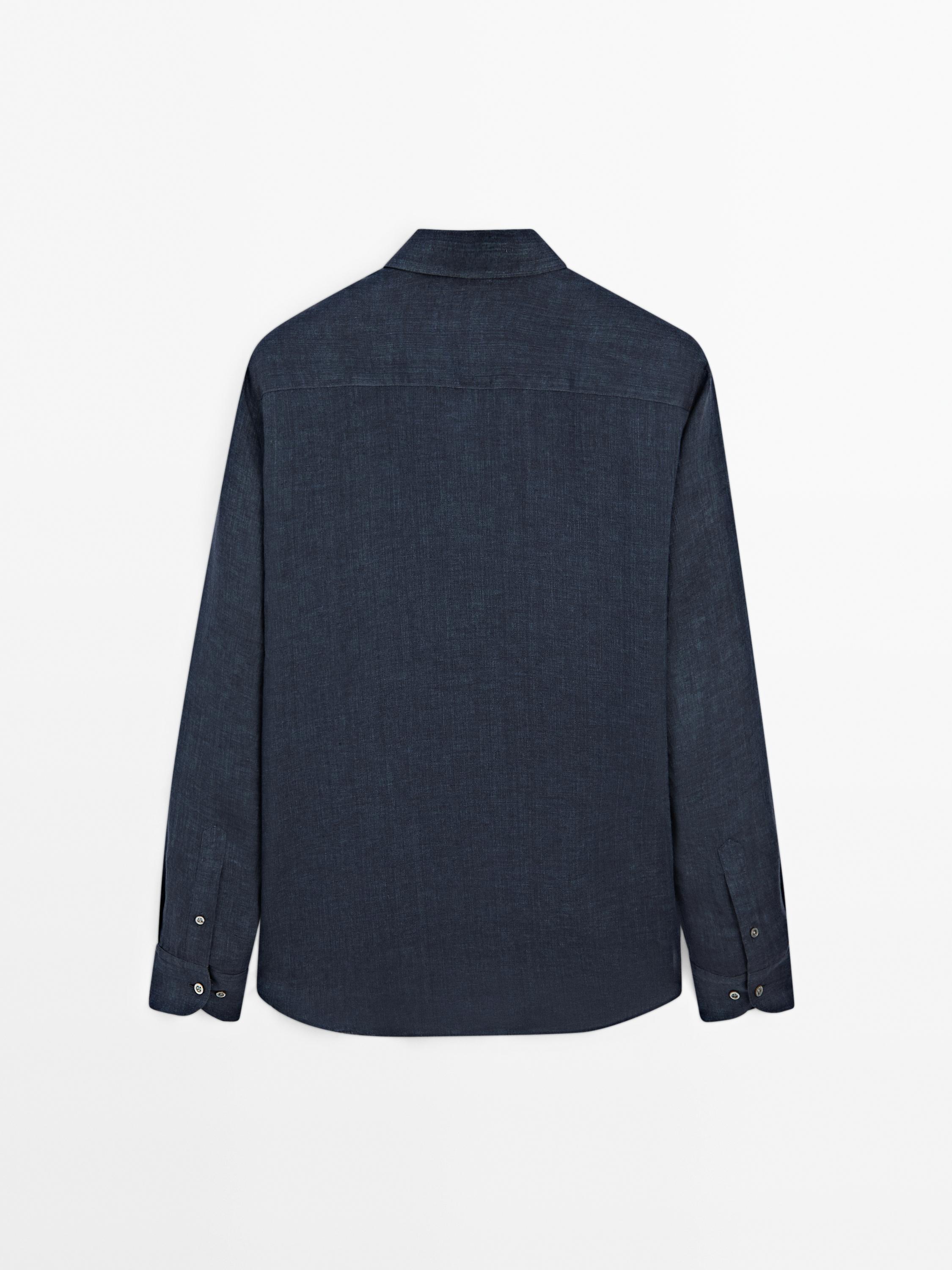 Hemd aus 100 % Leinen im Slim-Fit