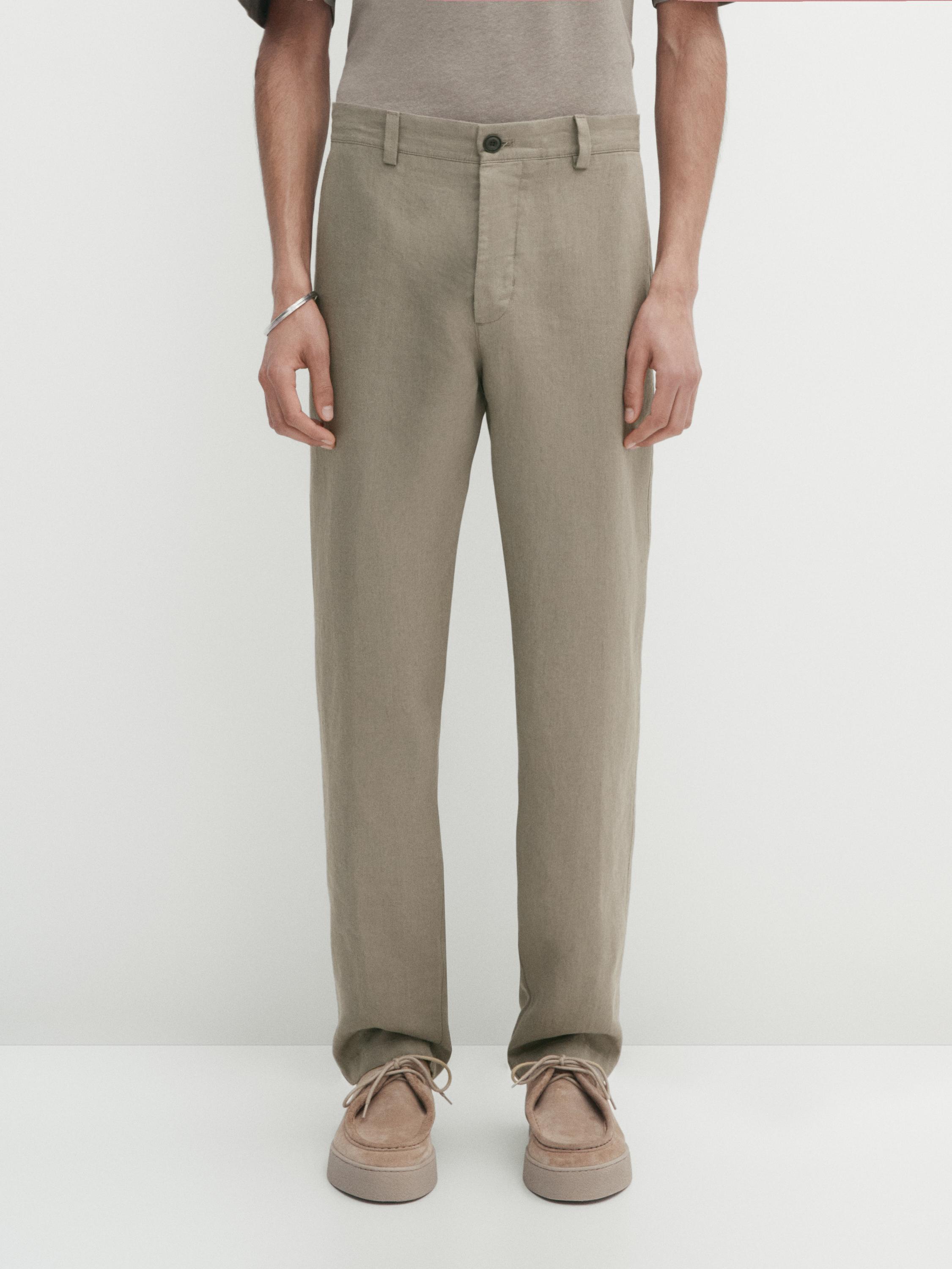 100% linen trousers