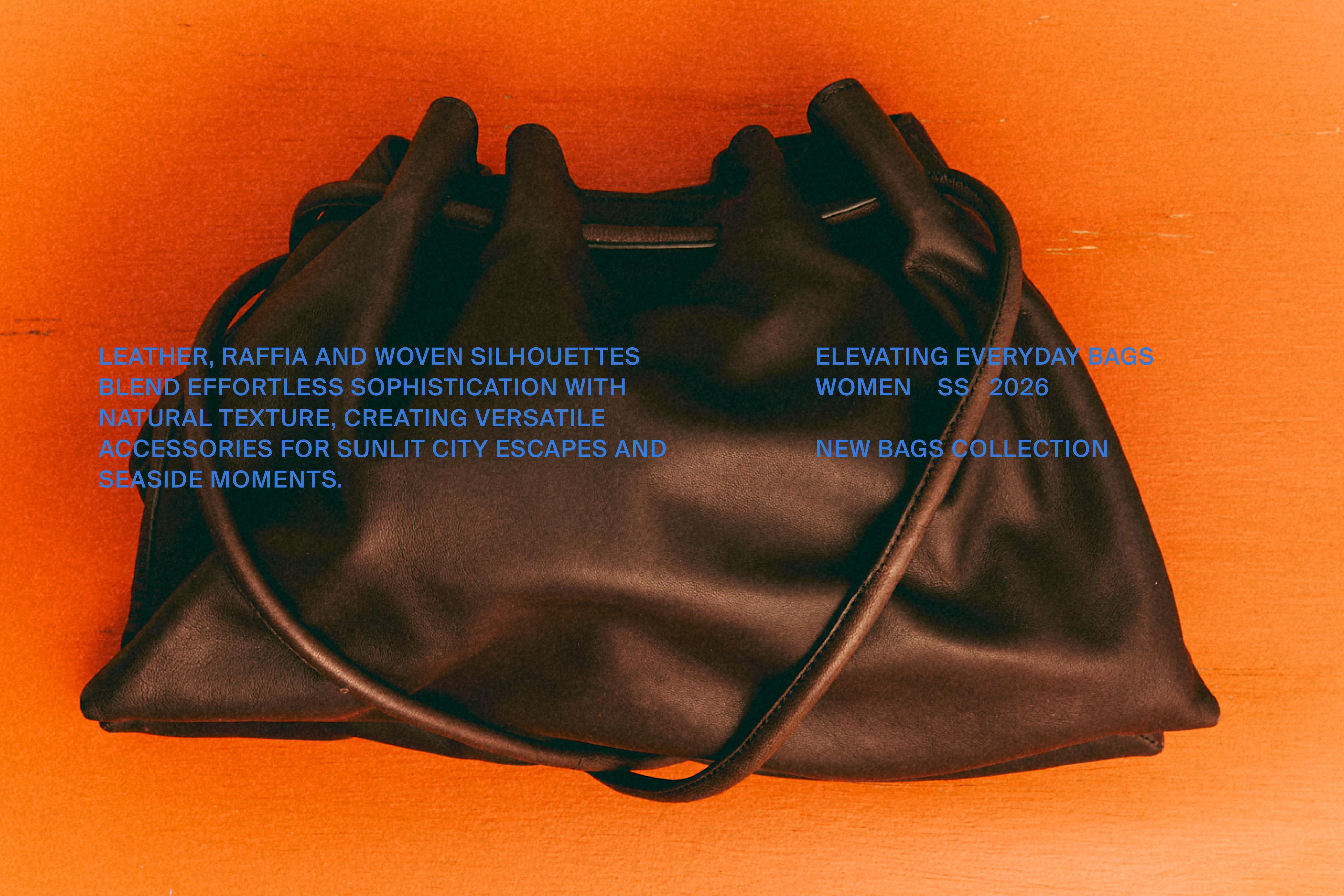 Ruched split suede leather bag — MOLE BROWN
