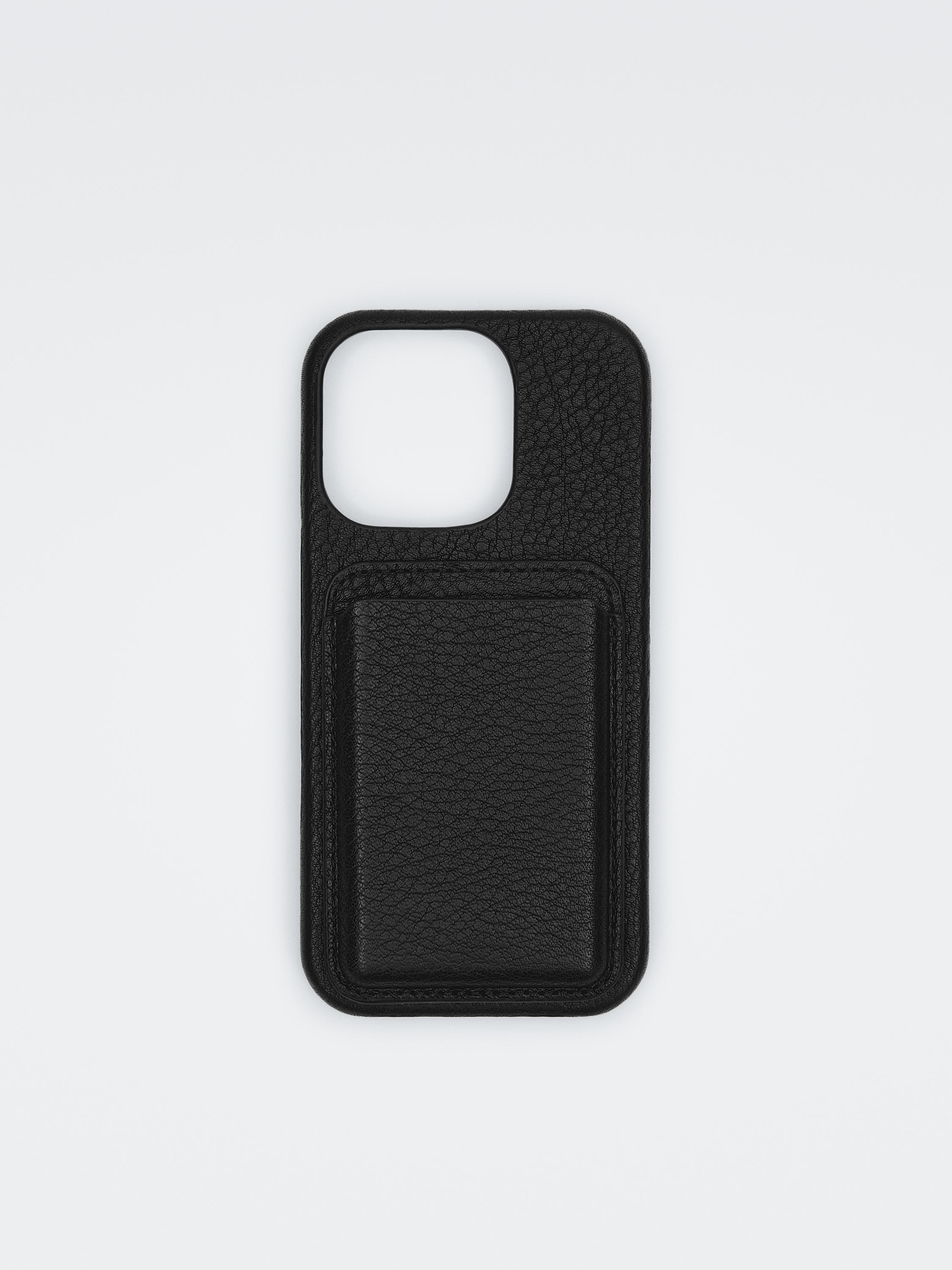 Nappa leather iPhone 16 Pro case — BLACK