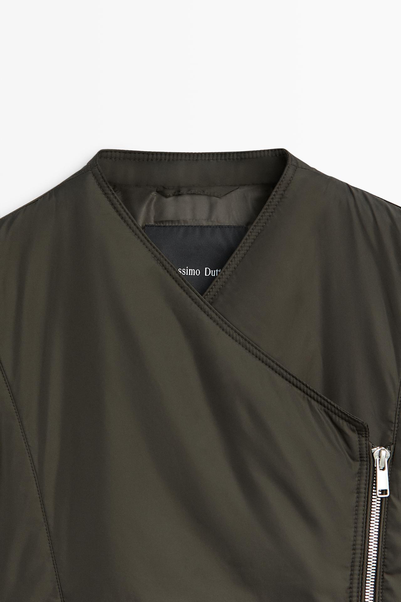 Lightweight quilted bomber jacket — KHAKI