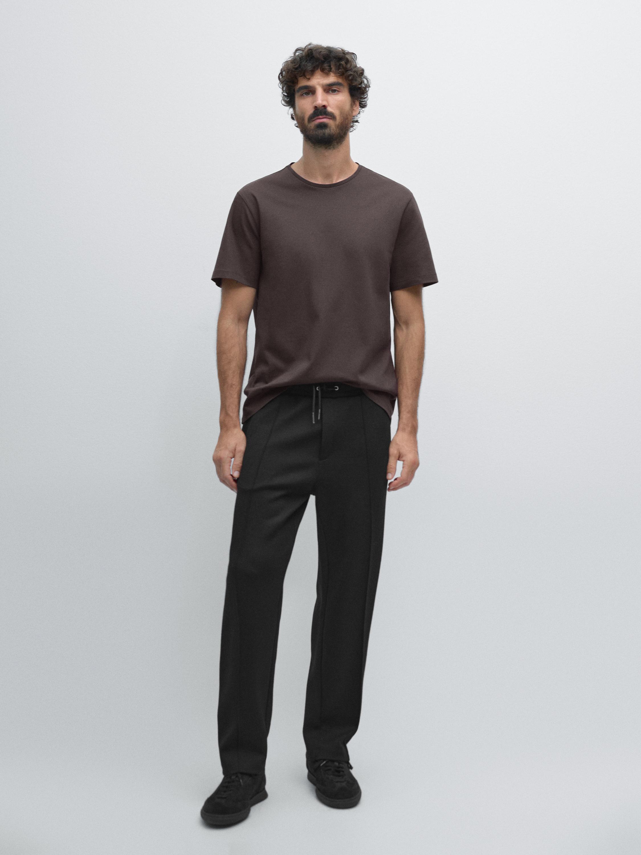 Regular fit T-shirt with crew neck