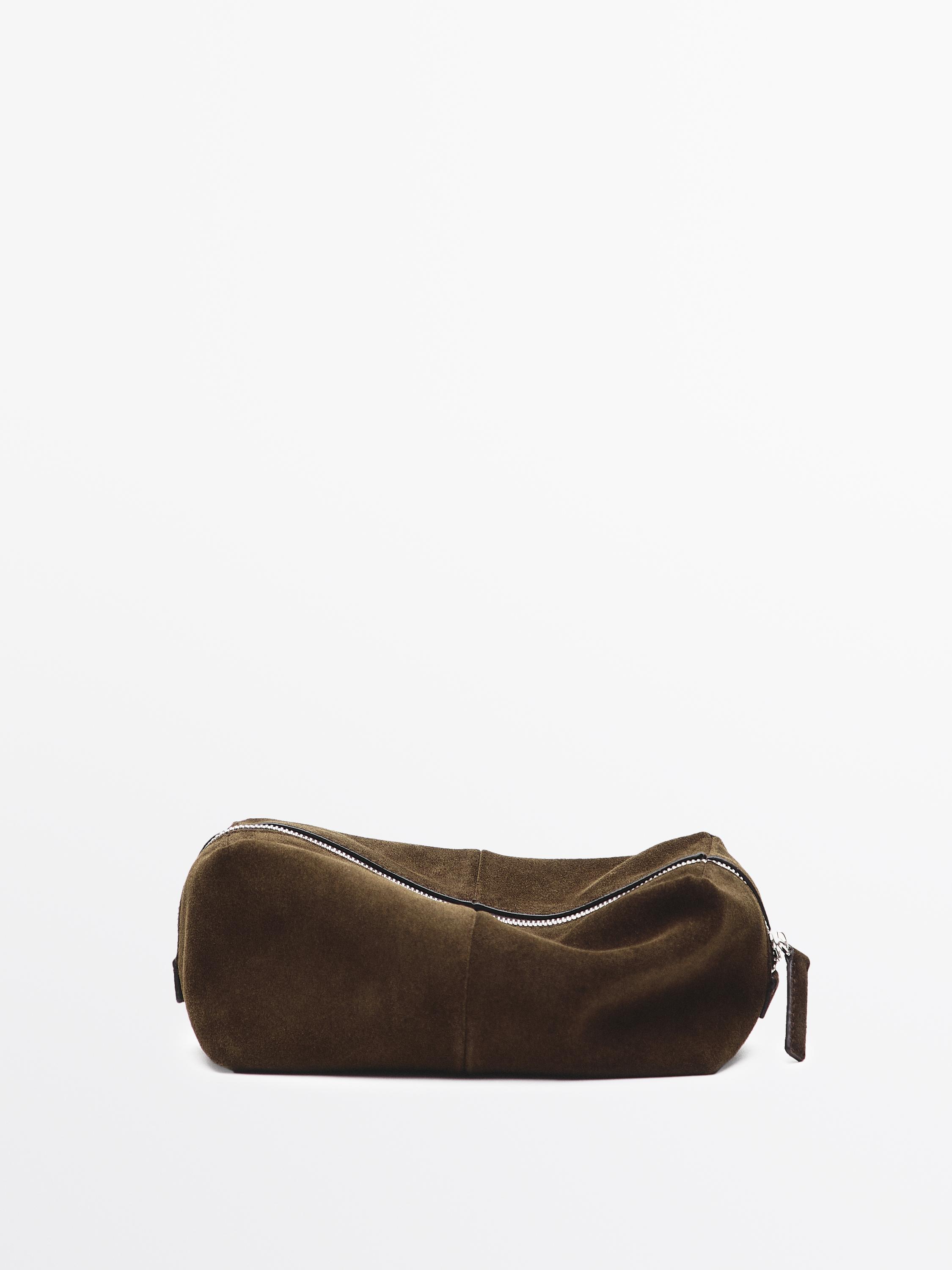 حقيبة أدوات شخصية جلد شامواه بسحاب