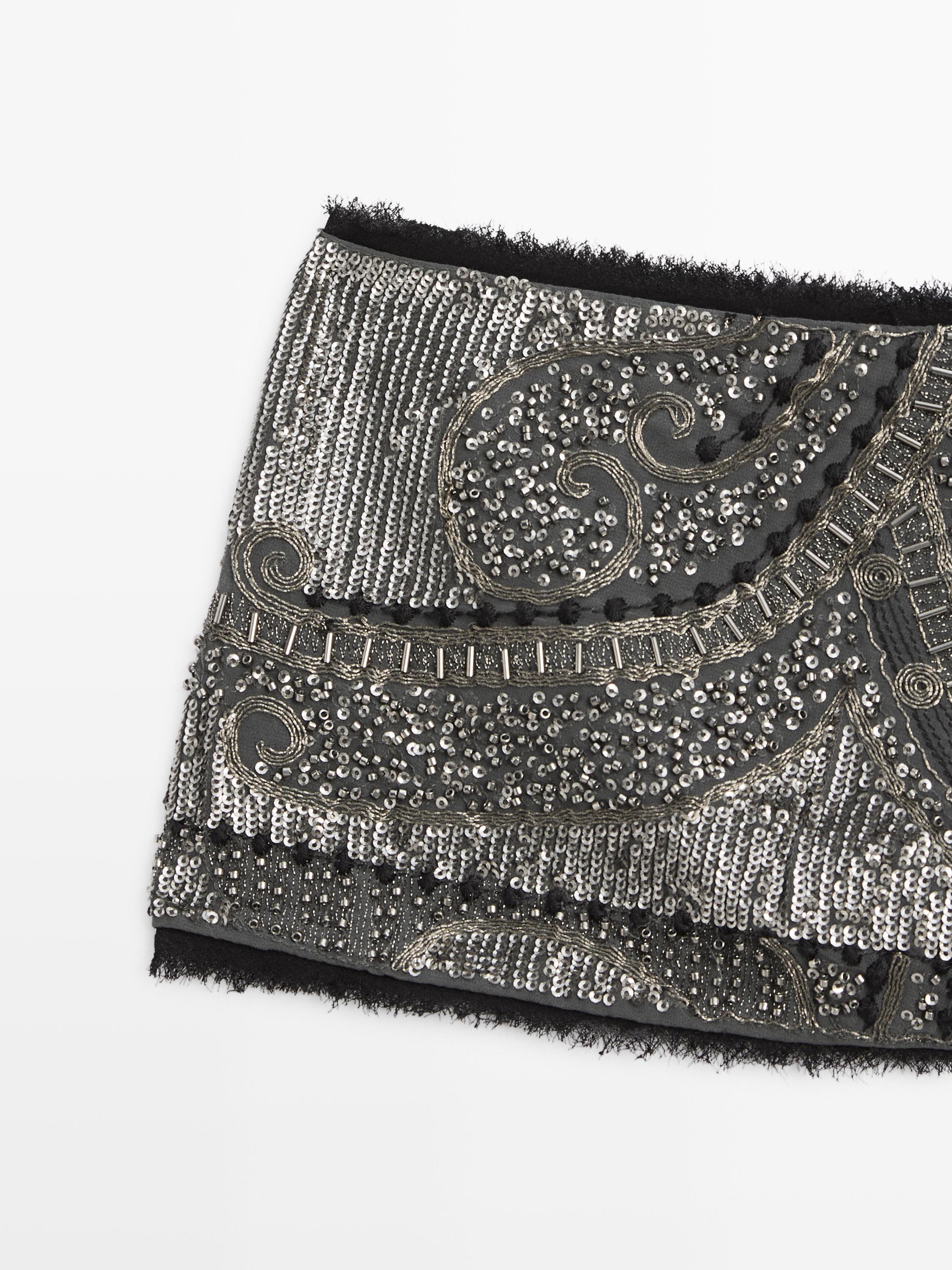 Sash belt with embroidered details - STUDIO