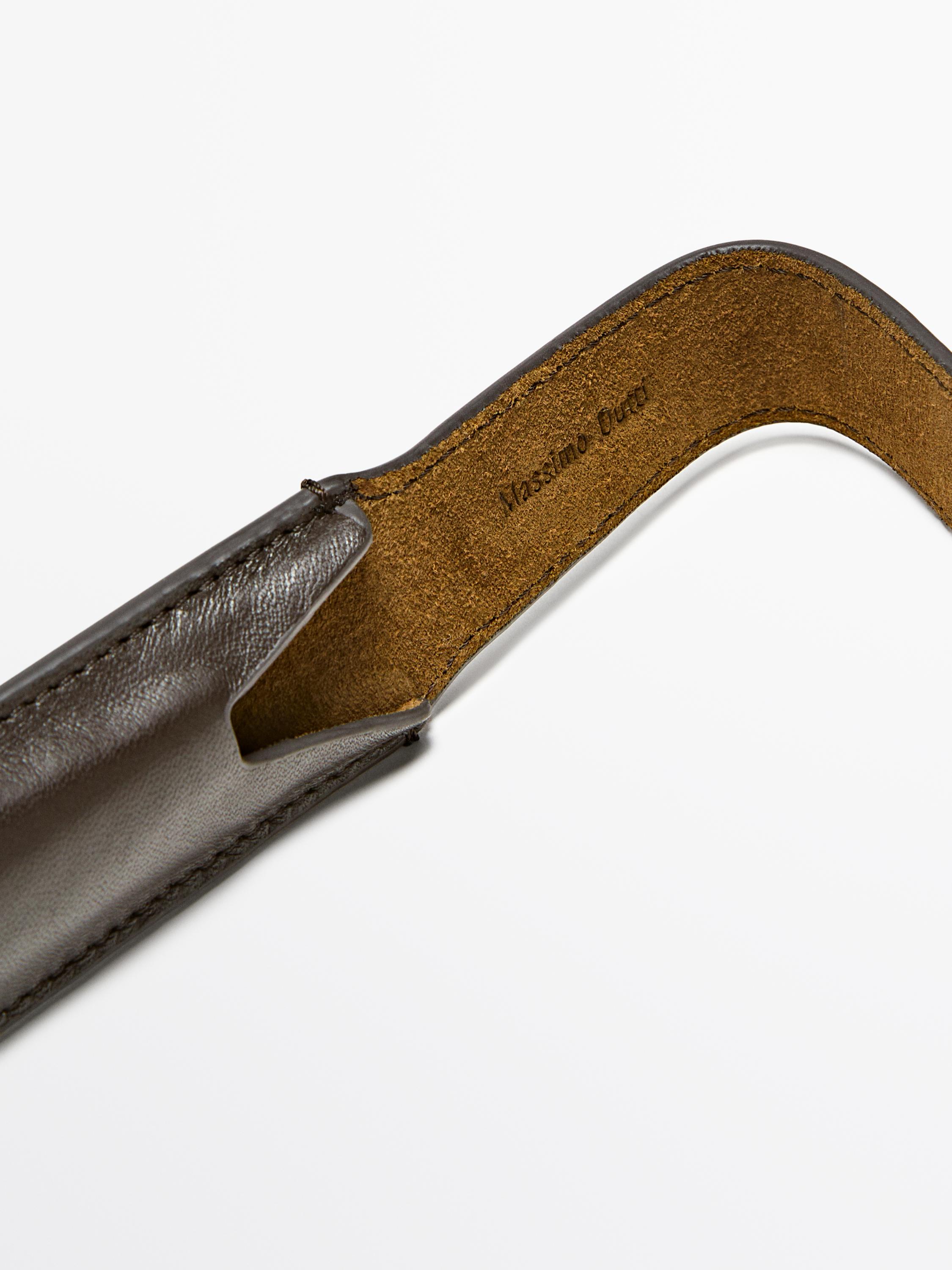 Nappa leather pen cover — BROWN