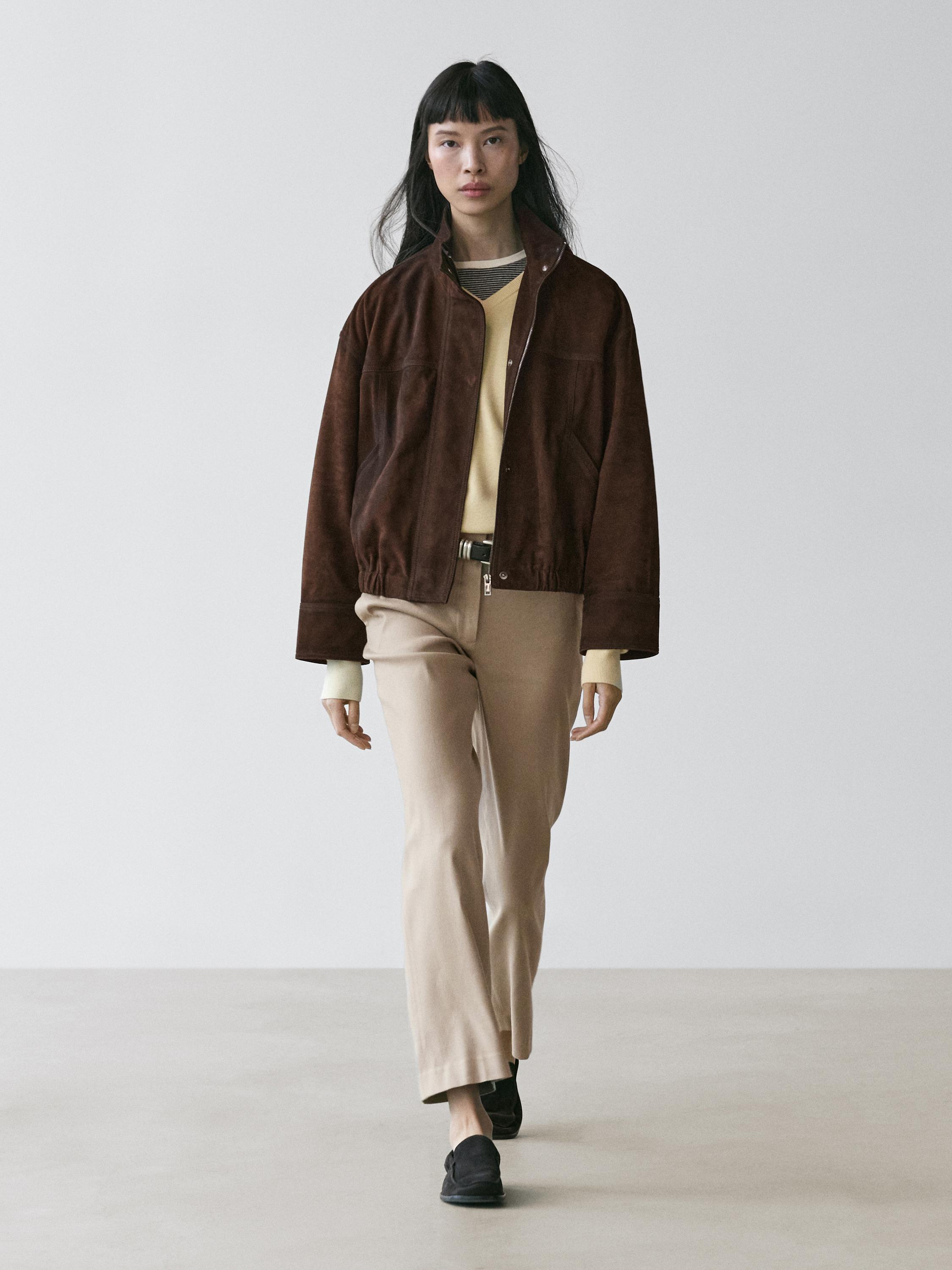 pantalon droit  en lin