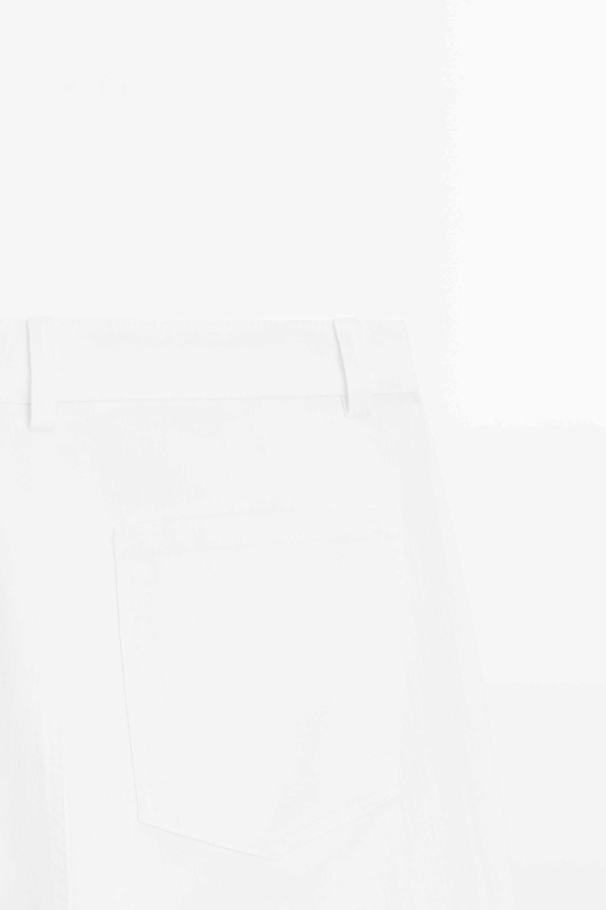 High-waist palazzo jeans — WHITE