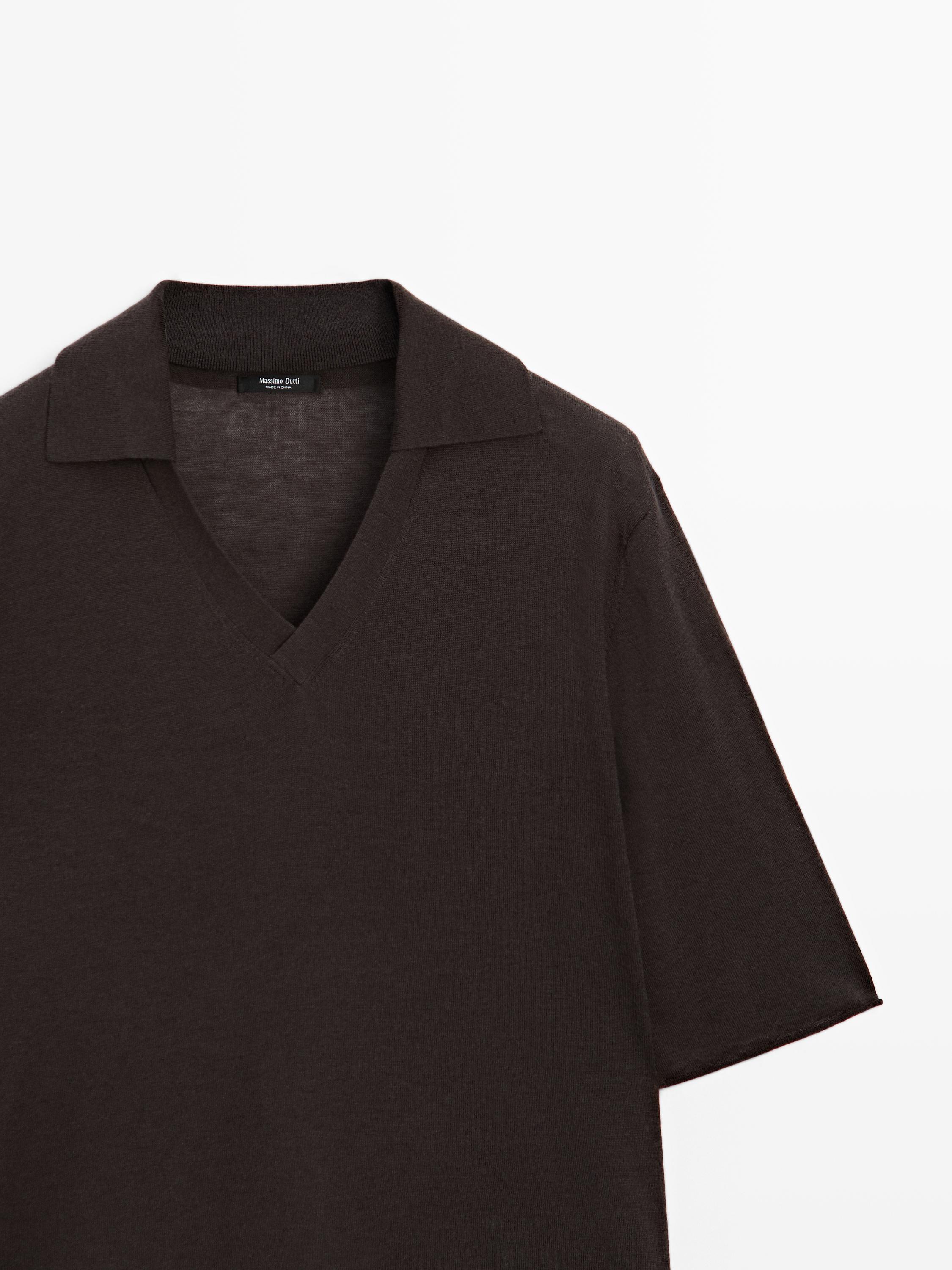 Oversize silk and wool blend knit sweater — BROWN