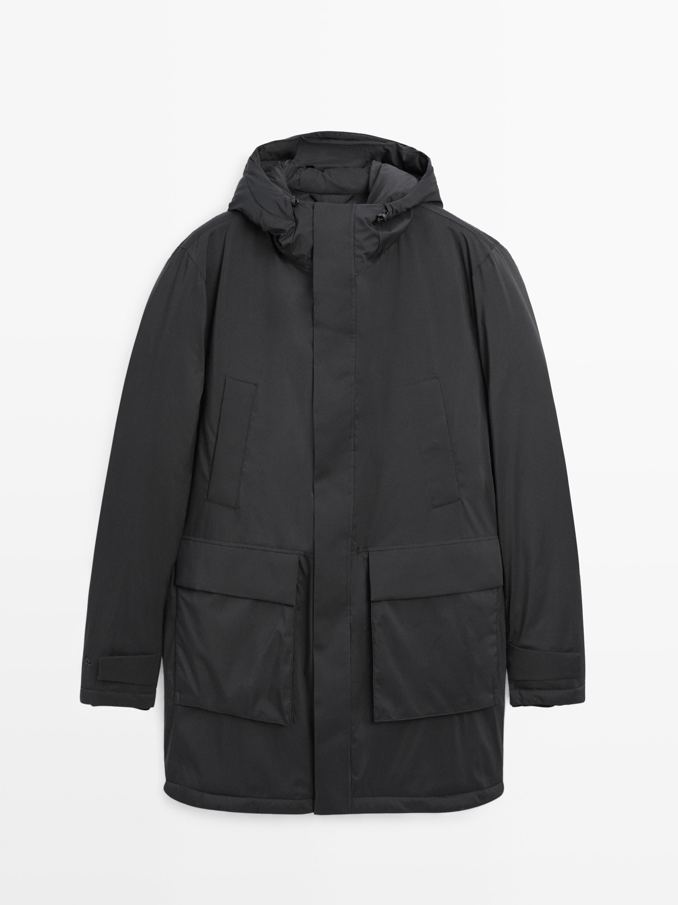 Parka luzea, lumazko jaka, water repellent