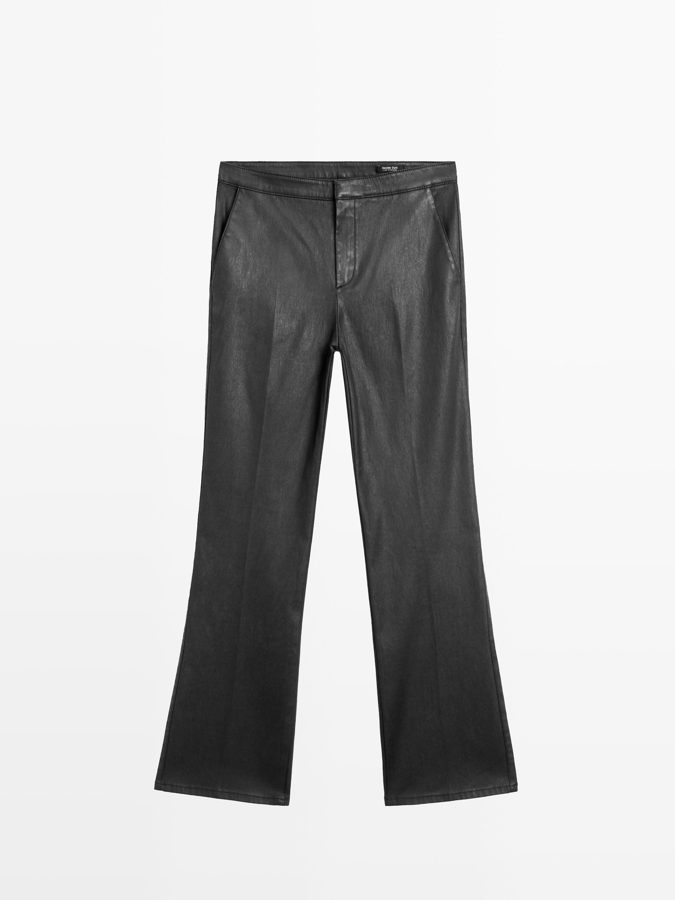 Flared cropped trousers
