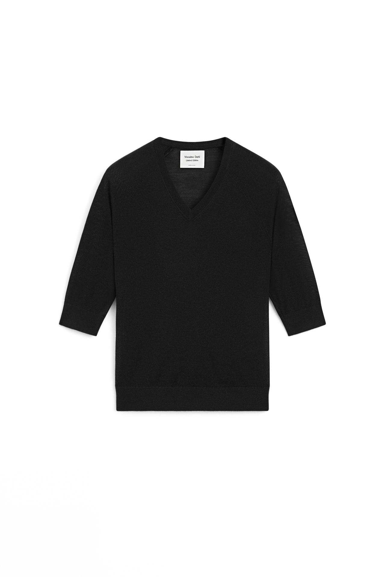 100% wool knit sweater - LIMITED EDITION — BLACK